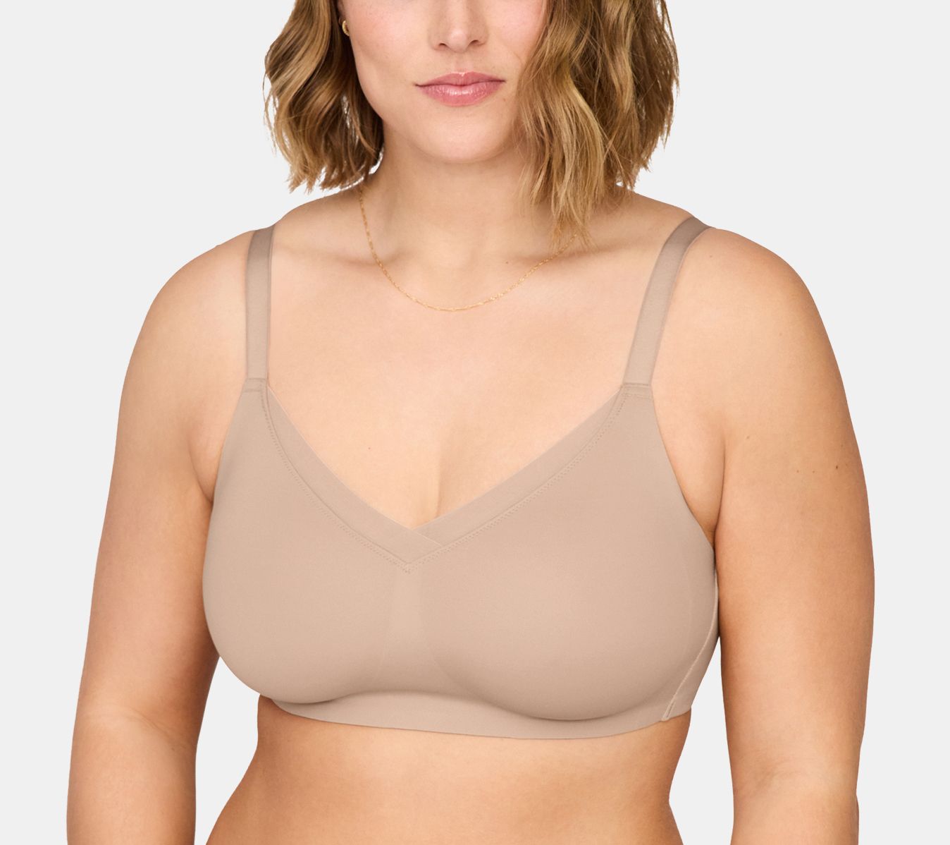 Breezies Wild Rose Seamless Wirefree Support Bra with Carolyn Gracie 