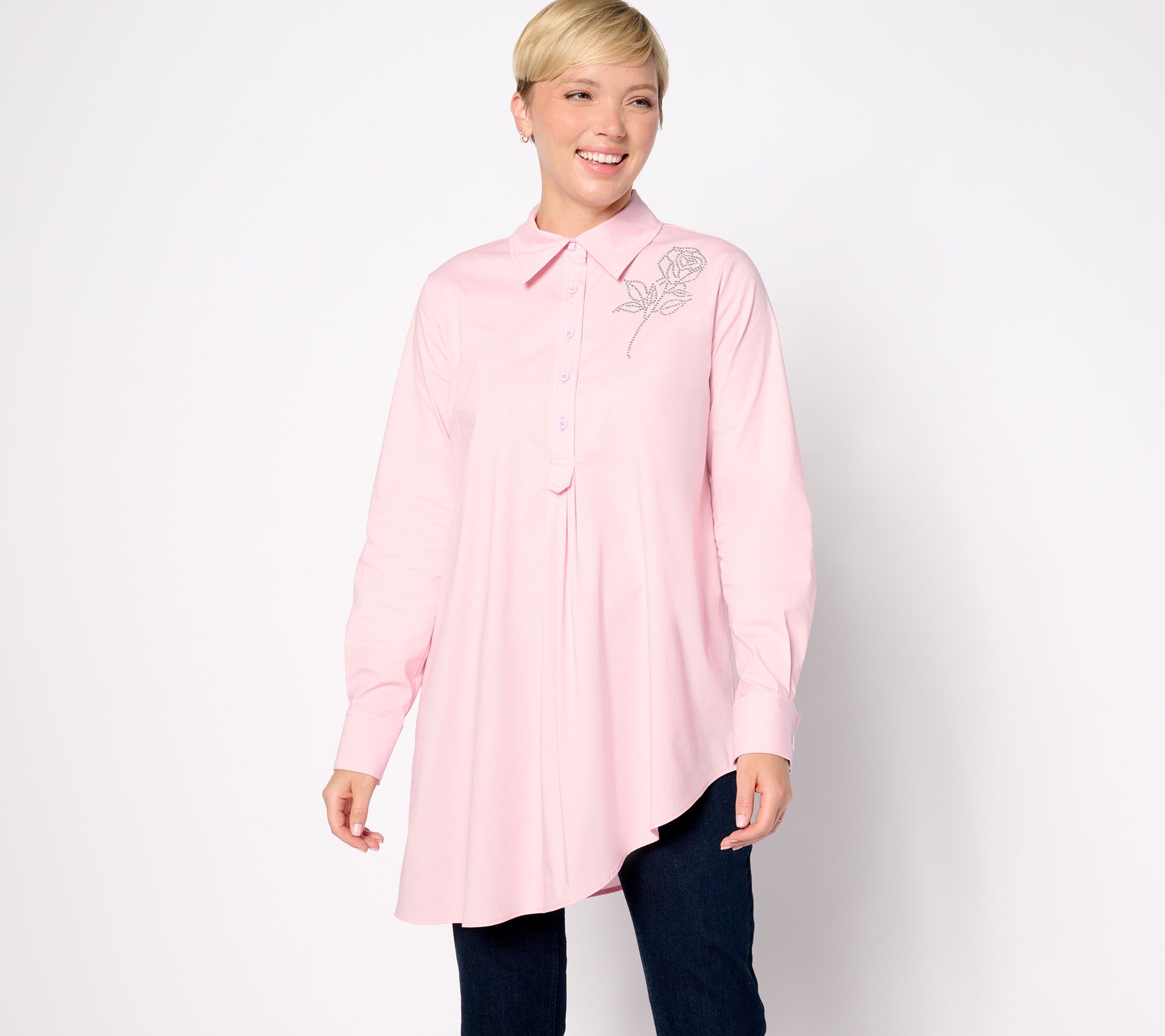 "As Is" Attitudes by Renee Regular Asymmetric Hem Shirt
