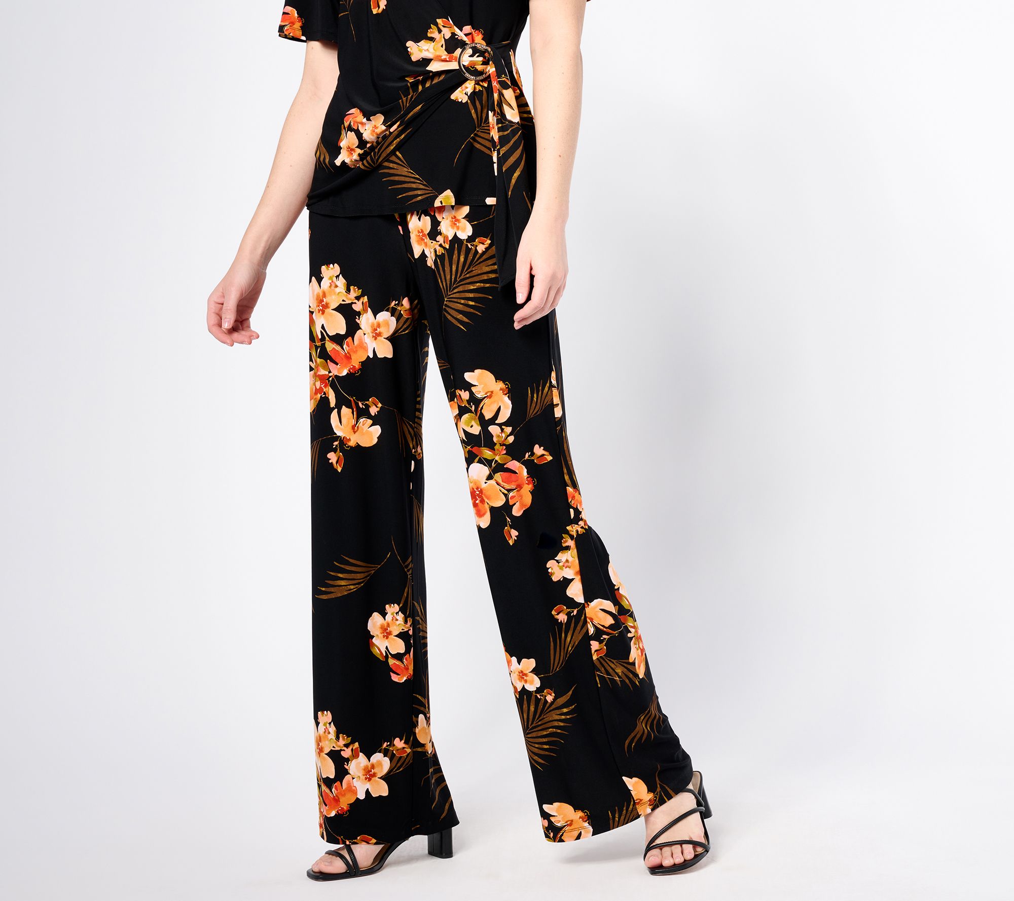 "As Is" Dennis Basso Regular Italia Knit Wide Leg Pants