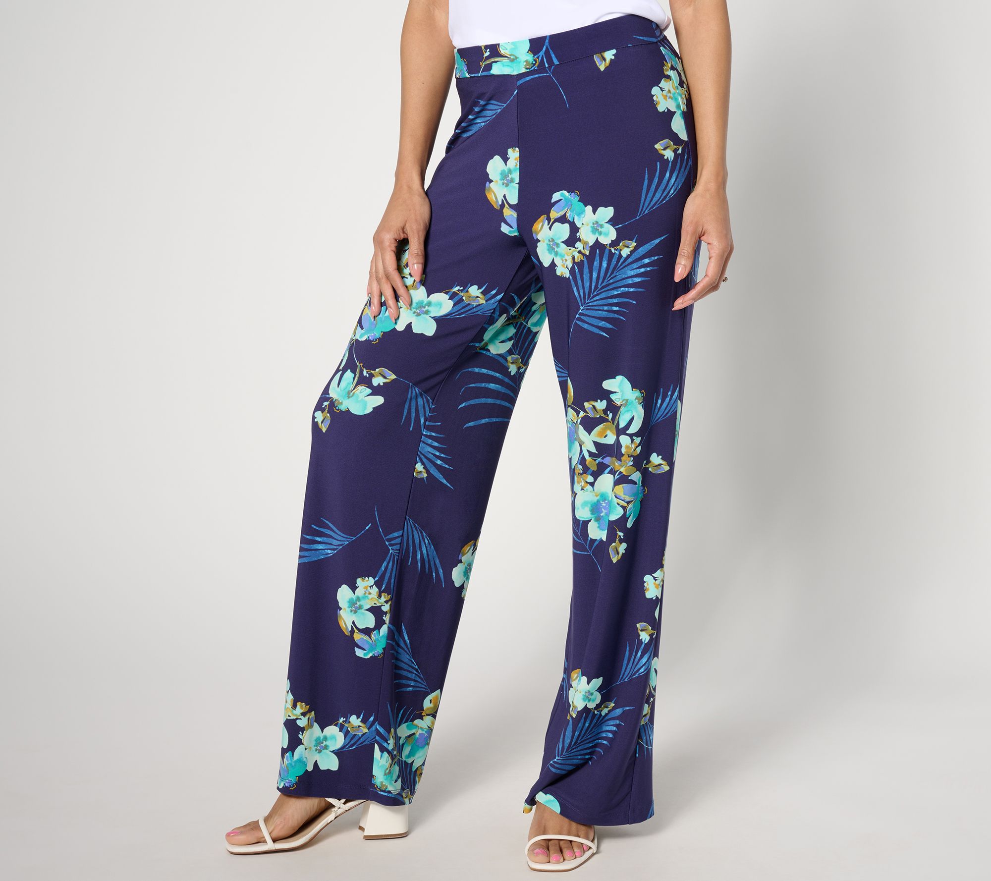 "As Is" Dennis Basso Regular Italia Knit Wide Leg Pants