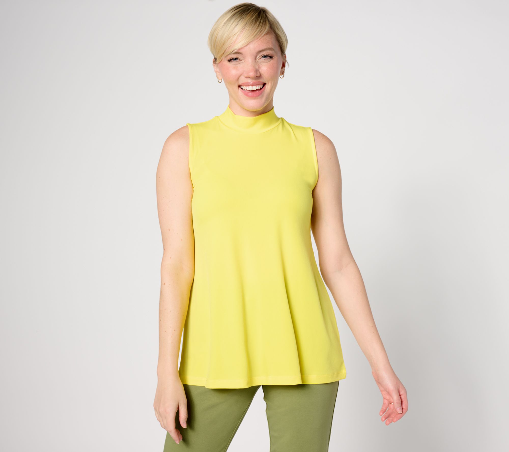 "As Is" Susan Graver Modern Essentials Liquid Knit A-Line Top