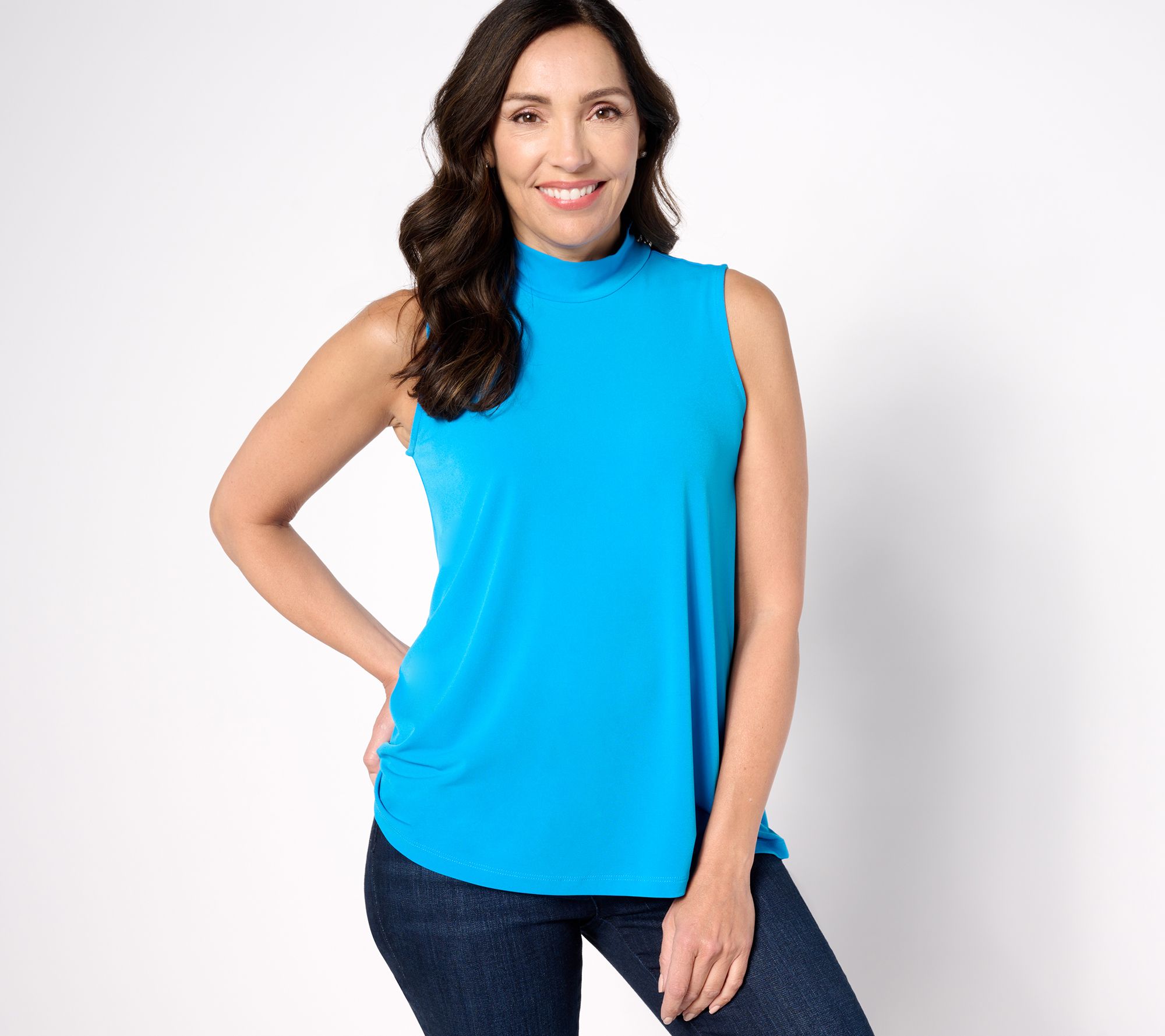 "As Is" Susan Graver Modern Essentials Liquid Knit A-Line Top