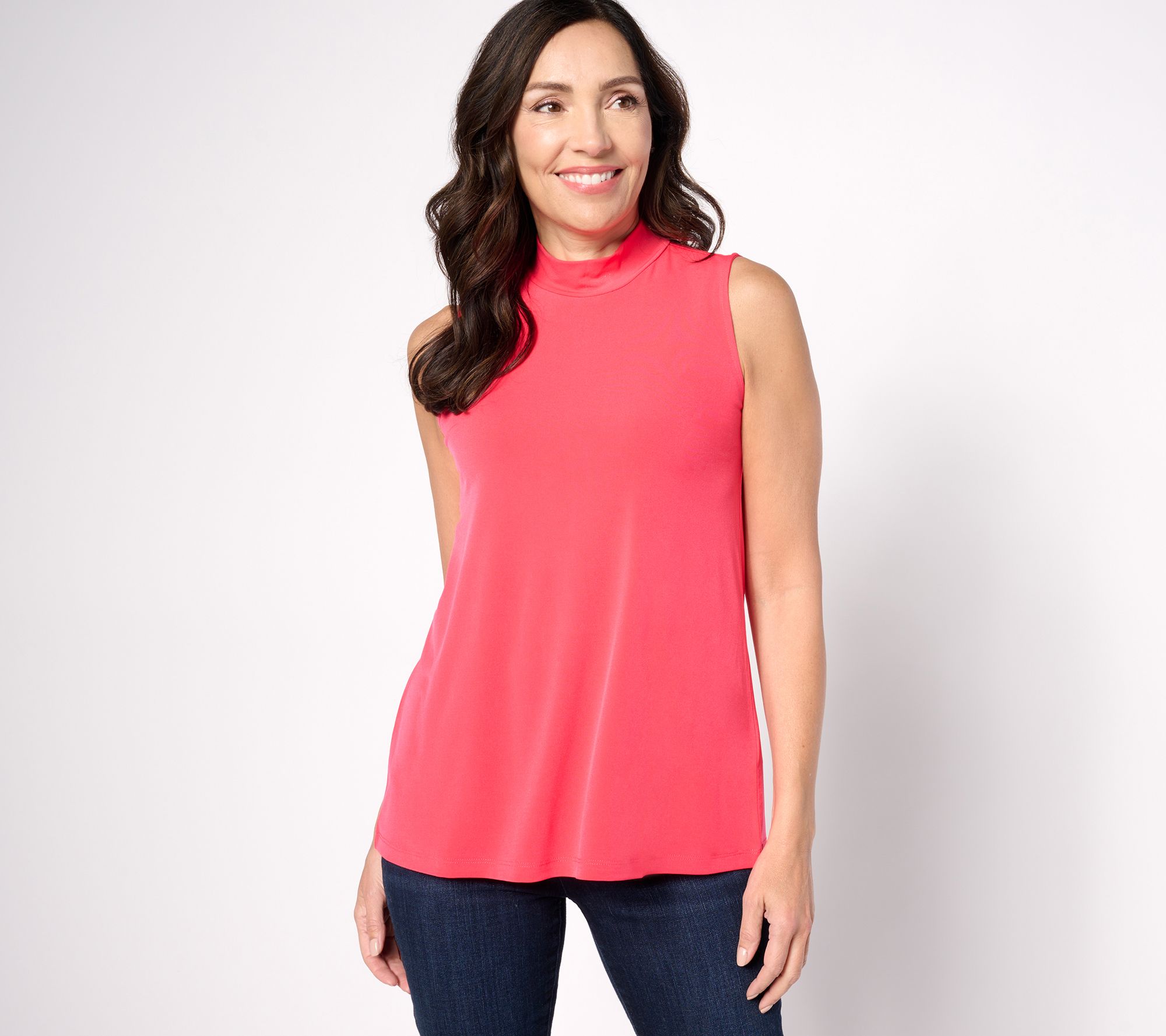 "As Is" Susan Graver Modern Essentials Liquid Knit A-Line Top