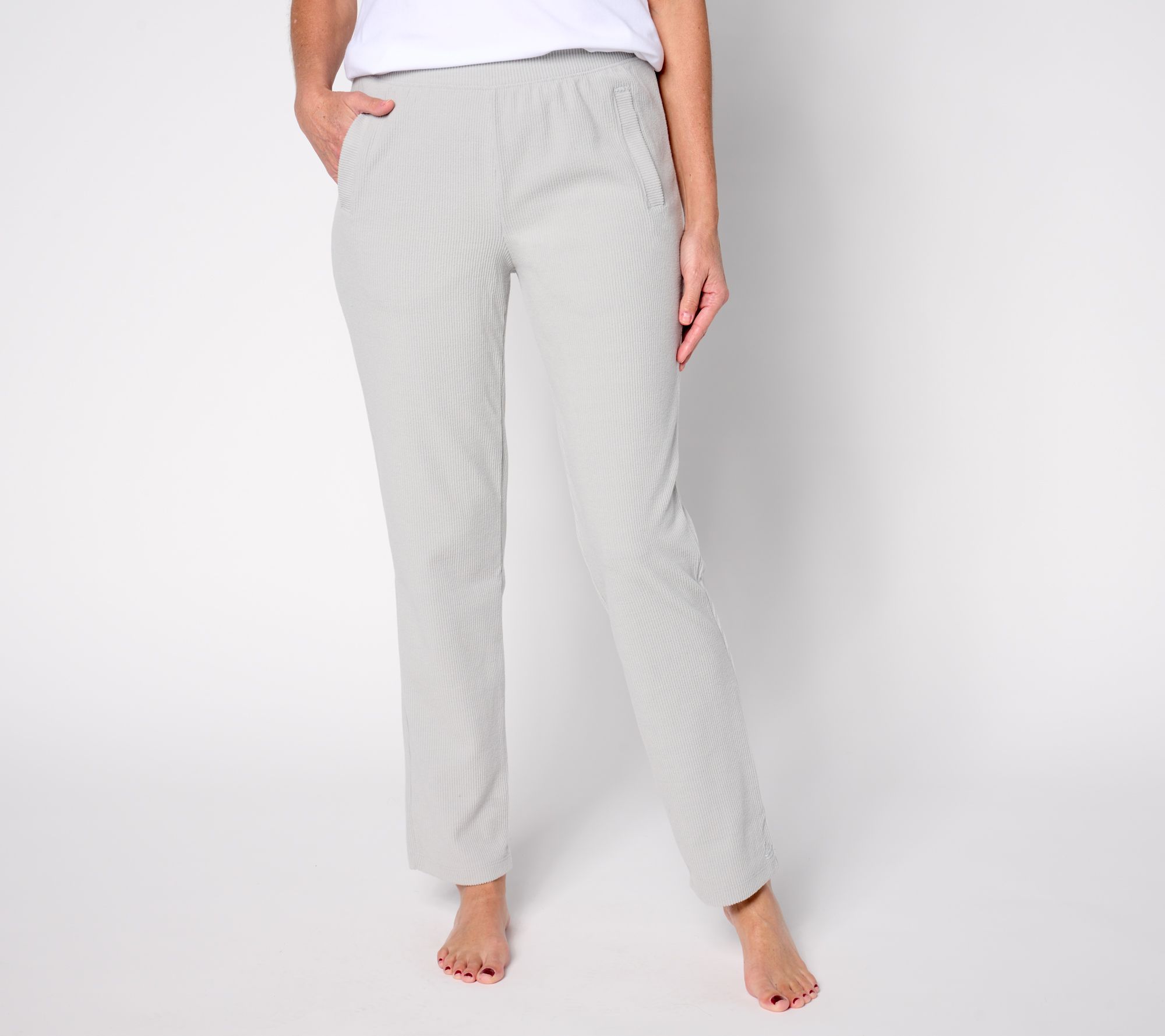 Cuddl Duds Ribbed Fleece Straight Pant