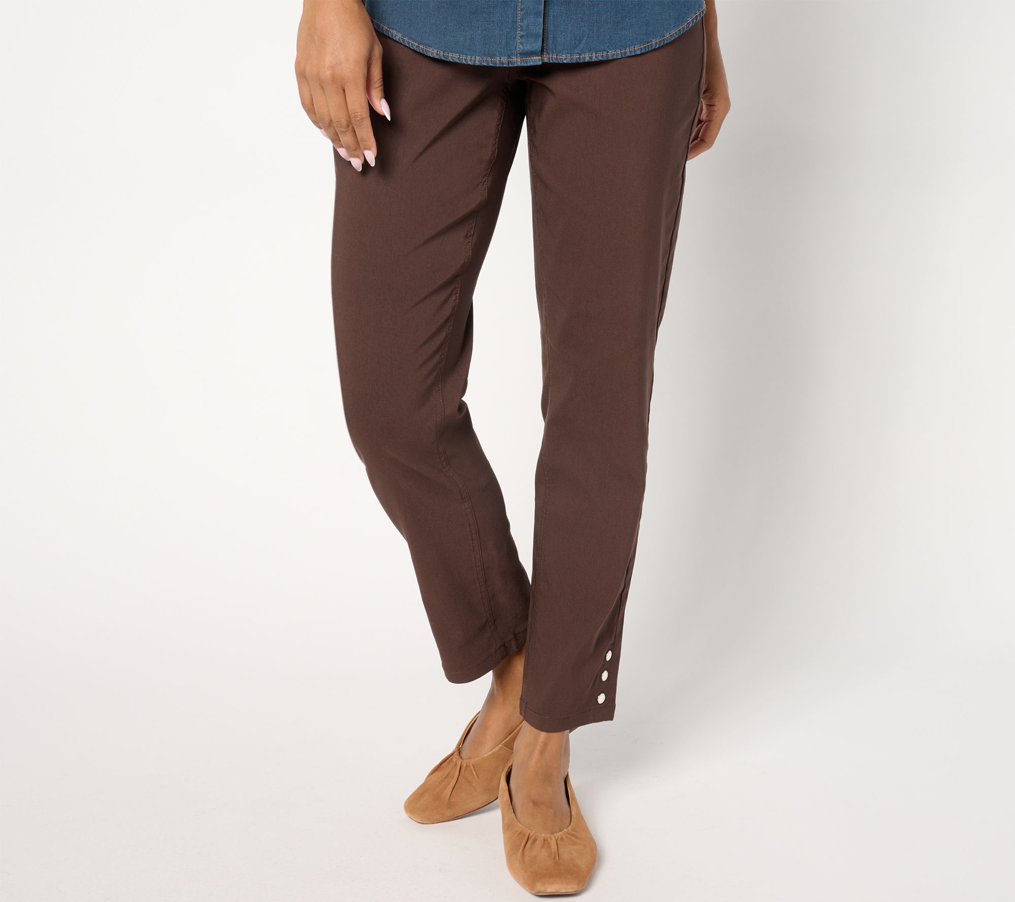 Denim & Co. Regular Signature Smart Stretch Ankle Pant