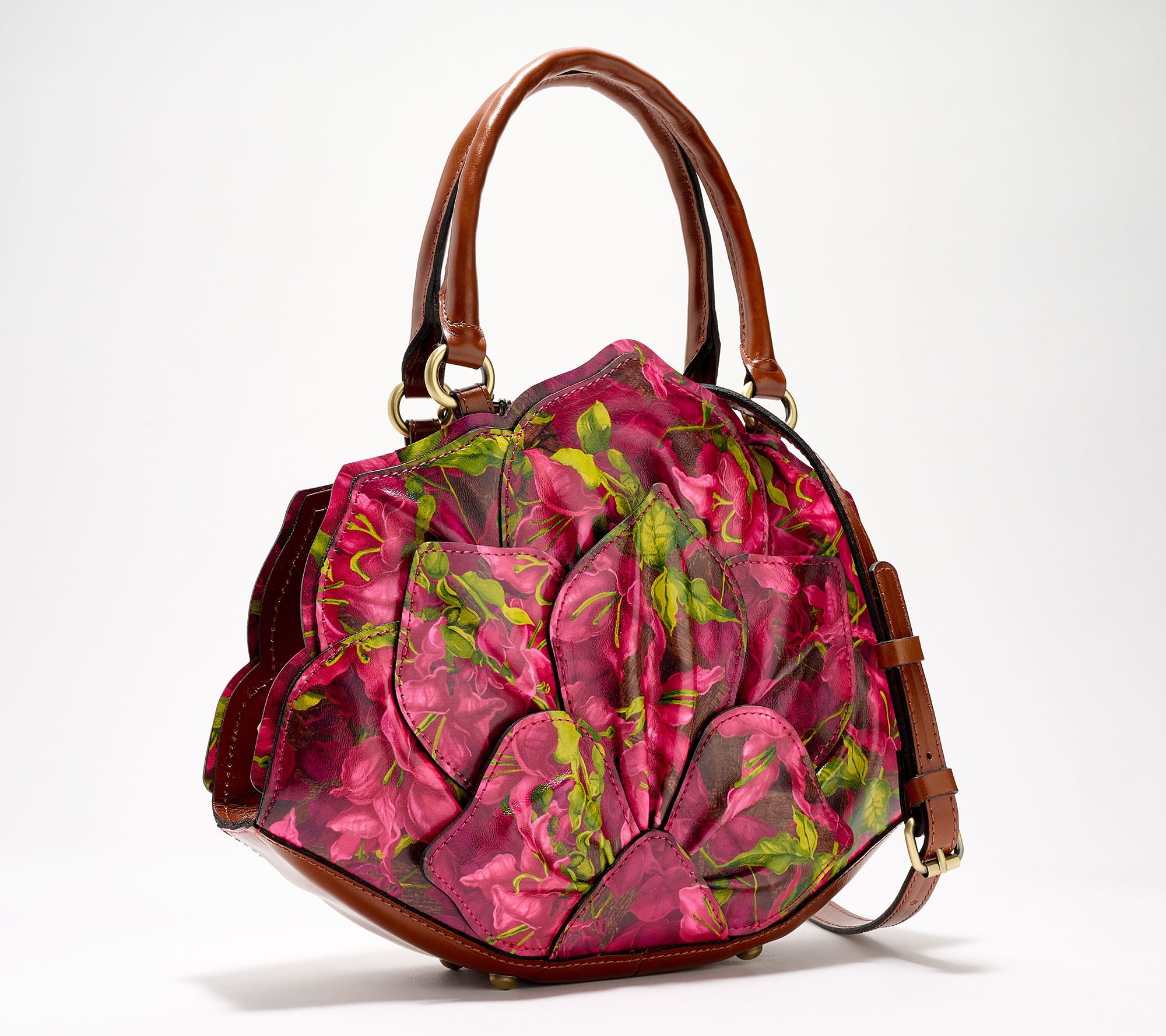 "As Is" Patricia Nash Leather Gennamari Petal Satchel
