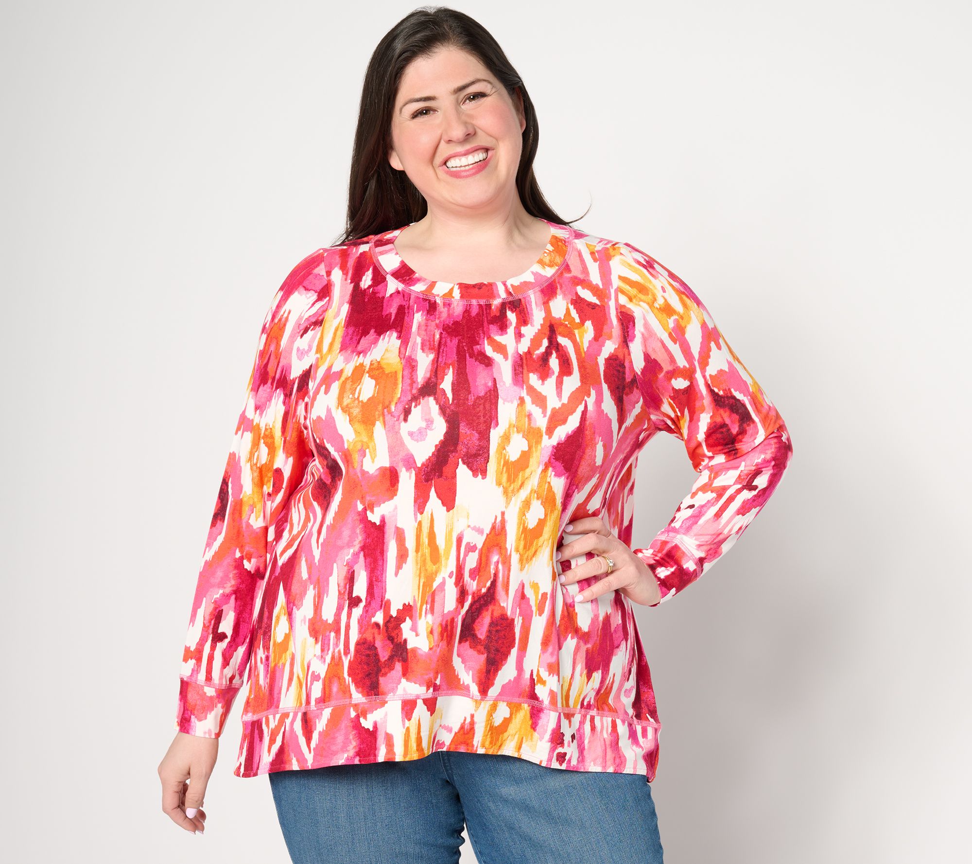 "As Is" Belle by Kim Gravel Rayon Spandex Mediteranea Hi-Low Top