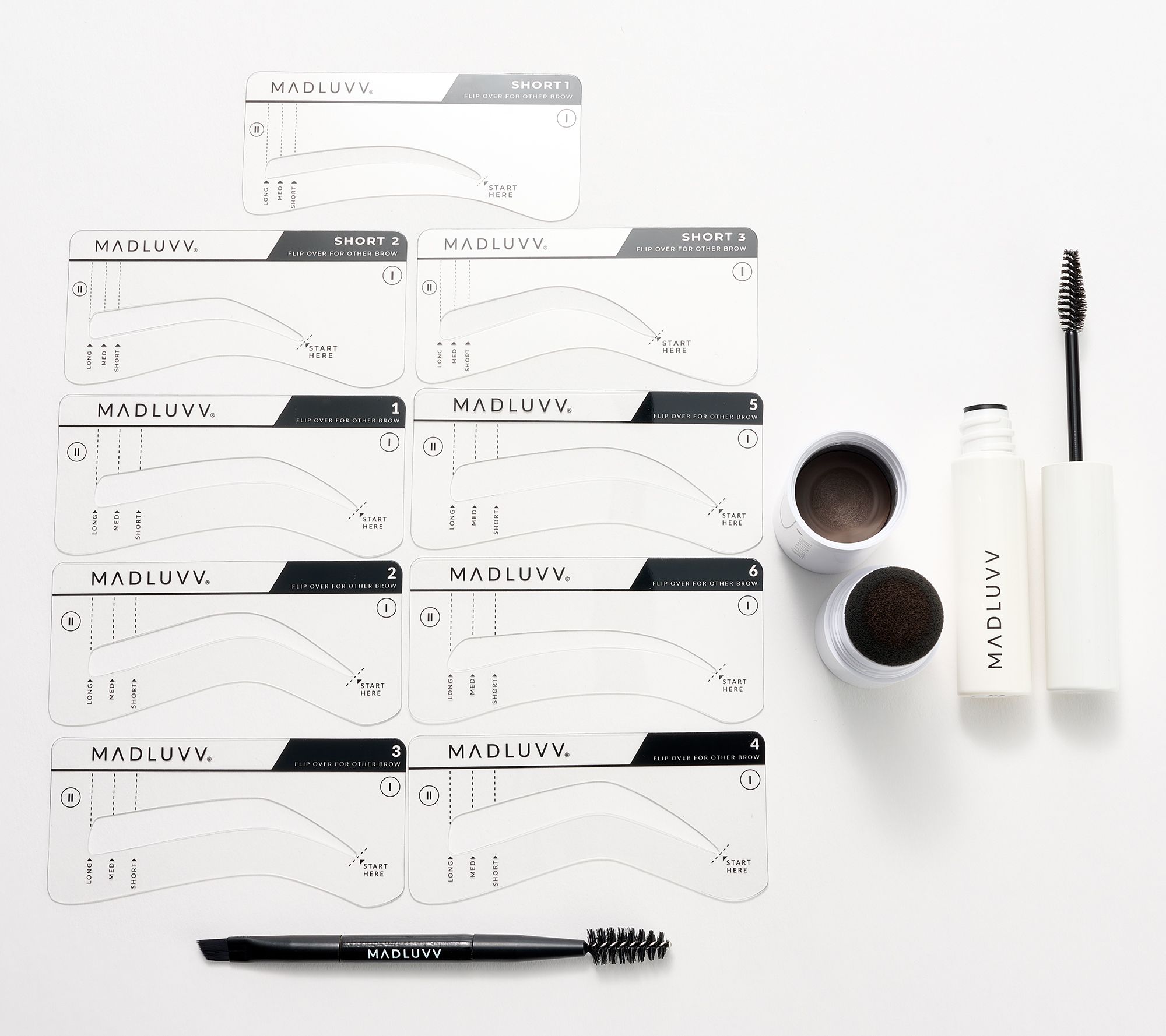 Madluvv Brow Stamp Kit W/Laminate Me Brow Gel & Storage Bag