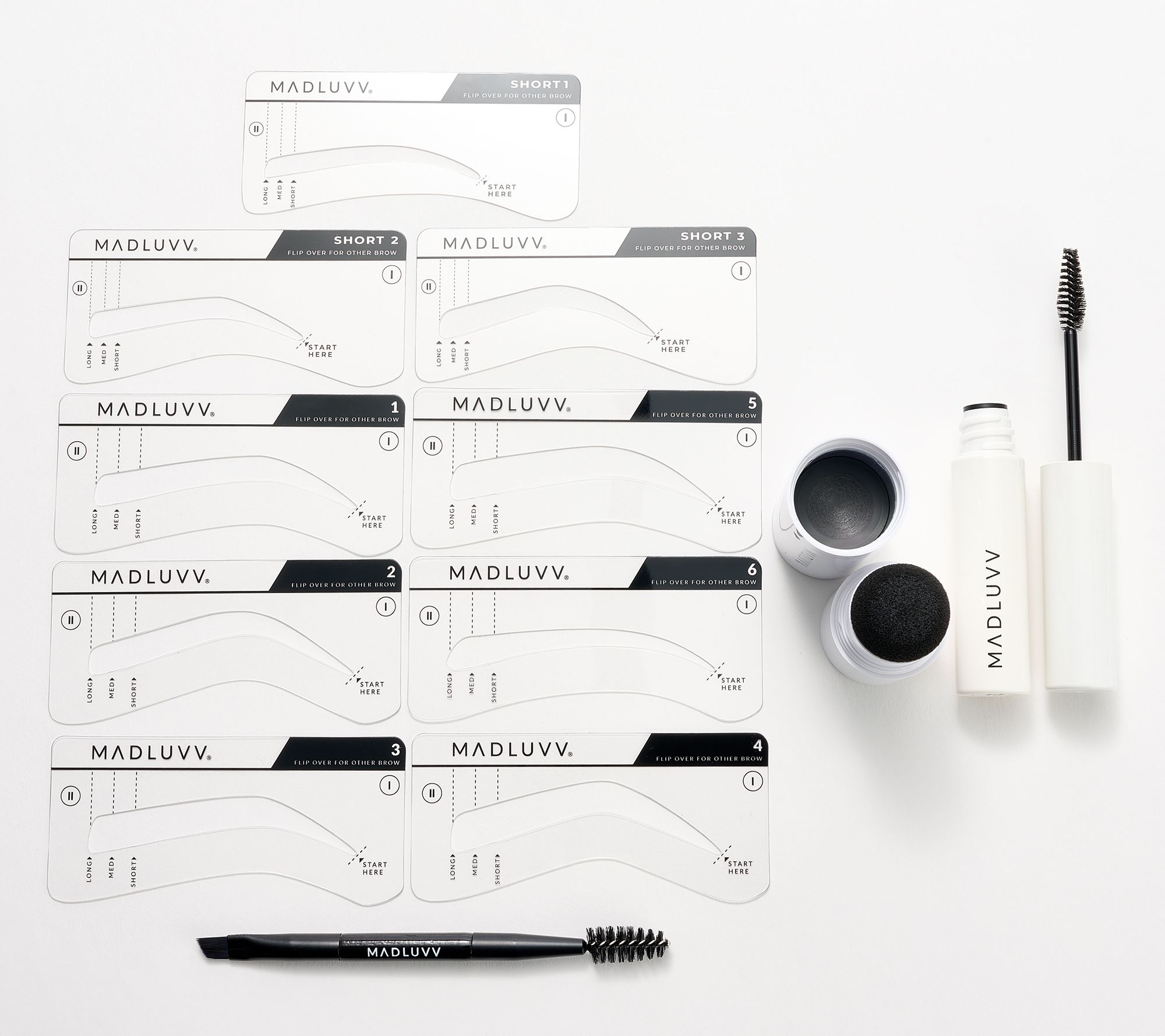 Madluvv Brow Stamp Kit W/Laminate Me Brow Gel & Storage Bag