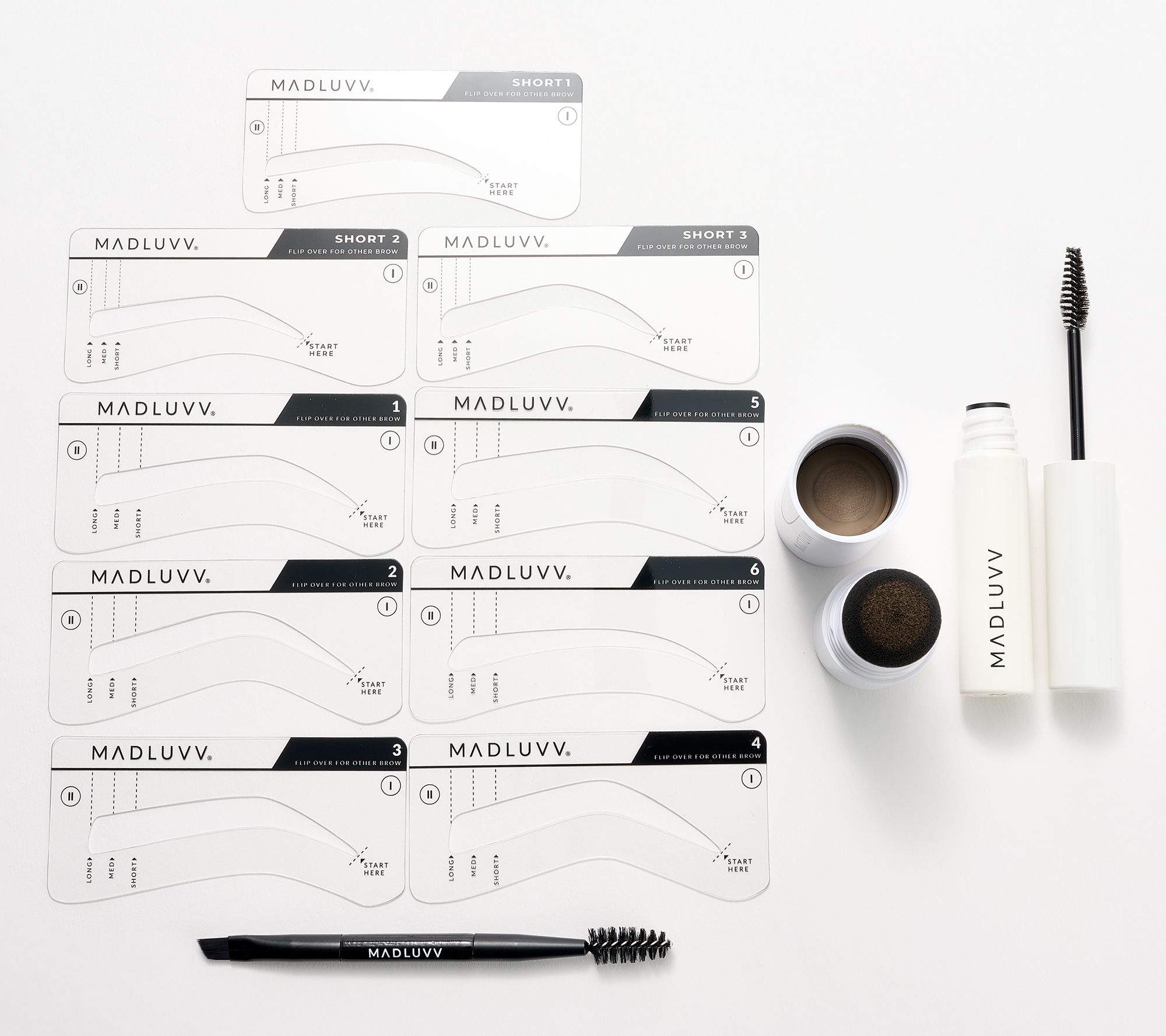 Madluvv Brow Stamp Kit W/Laminate Me Brow Gel & Storage Bag