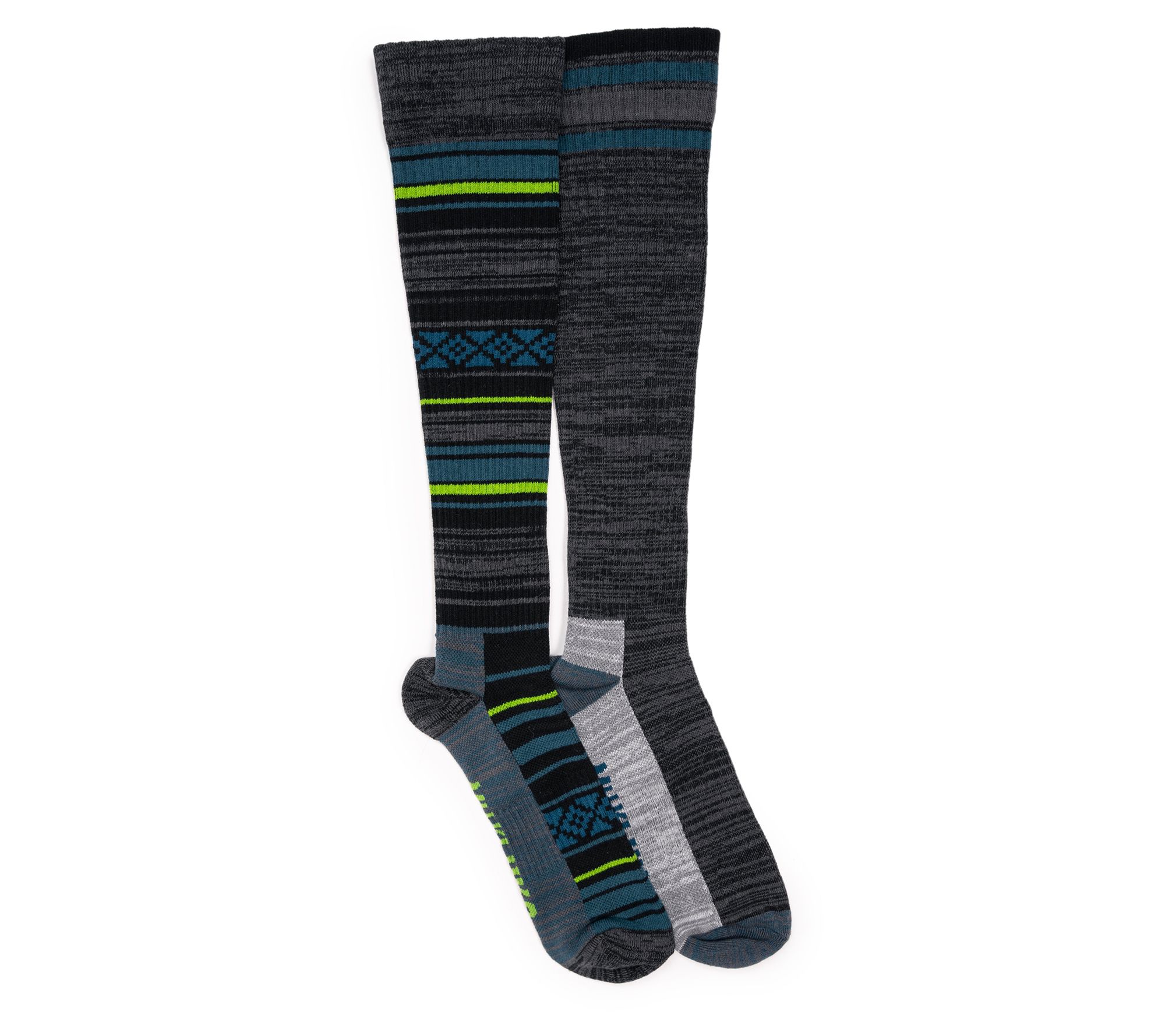 MUK LUKS Men's Set of 2 Tall Compression Socks