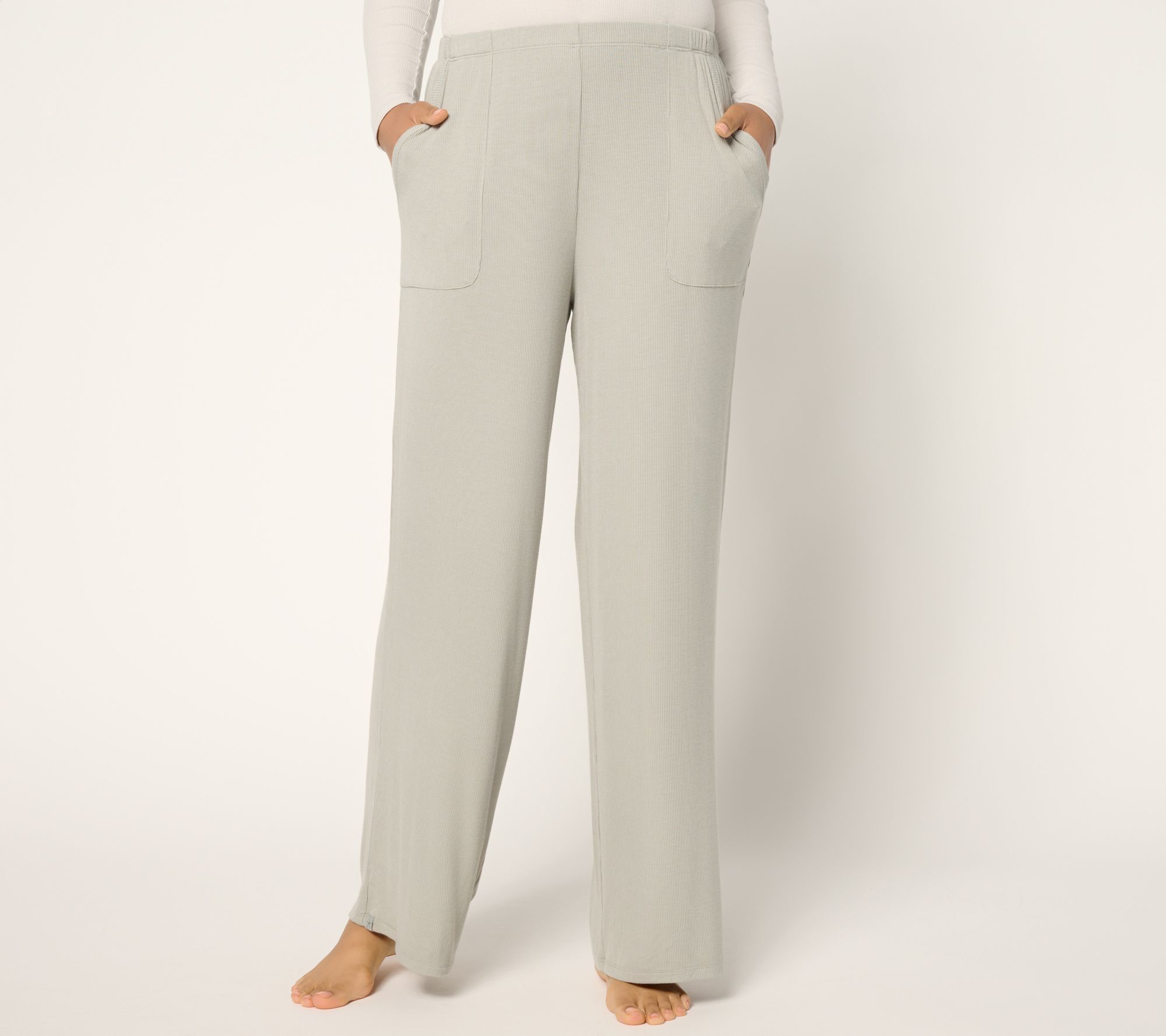 Barefoot Dreams Petite MC Ultra Soft Rib Patch Pocket Pant