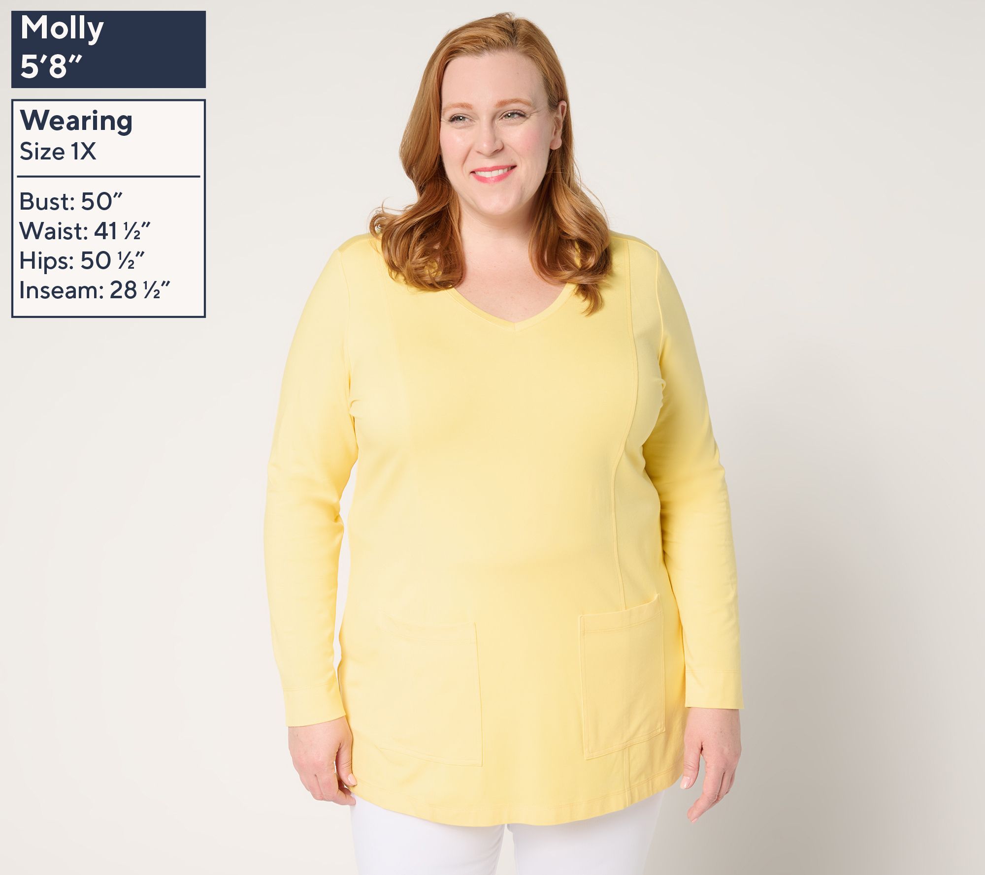 Denim & Co. Essentials Regular So Soft Jersey Tunic - QVC.com