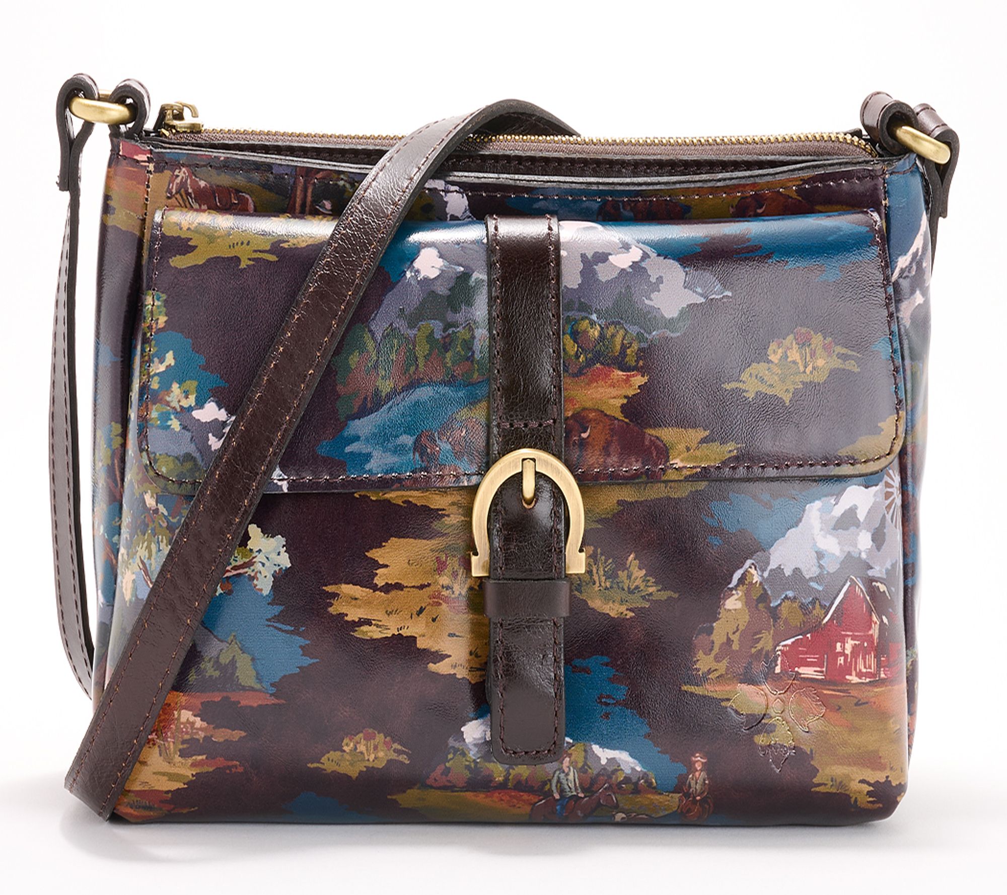 "As Is" Patricia Nash Montana Leather Maisie Flap Crossbody