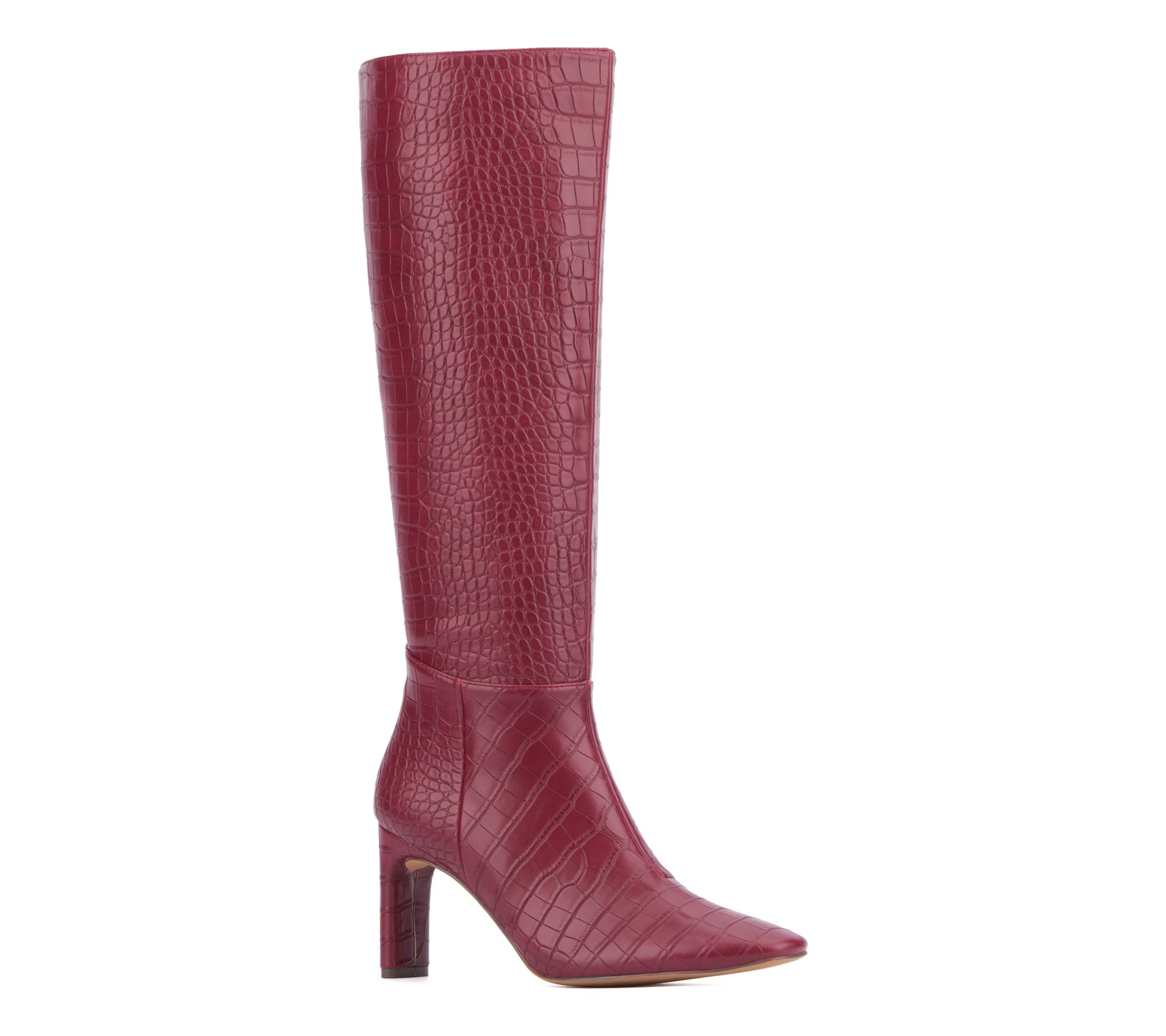 New York & Company Women's Isabelle Croco KneeHigh Boot