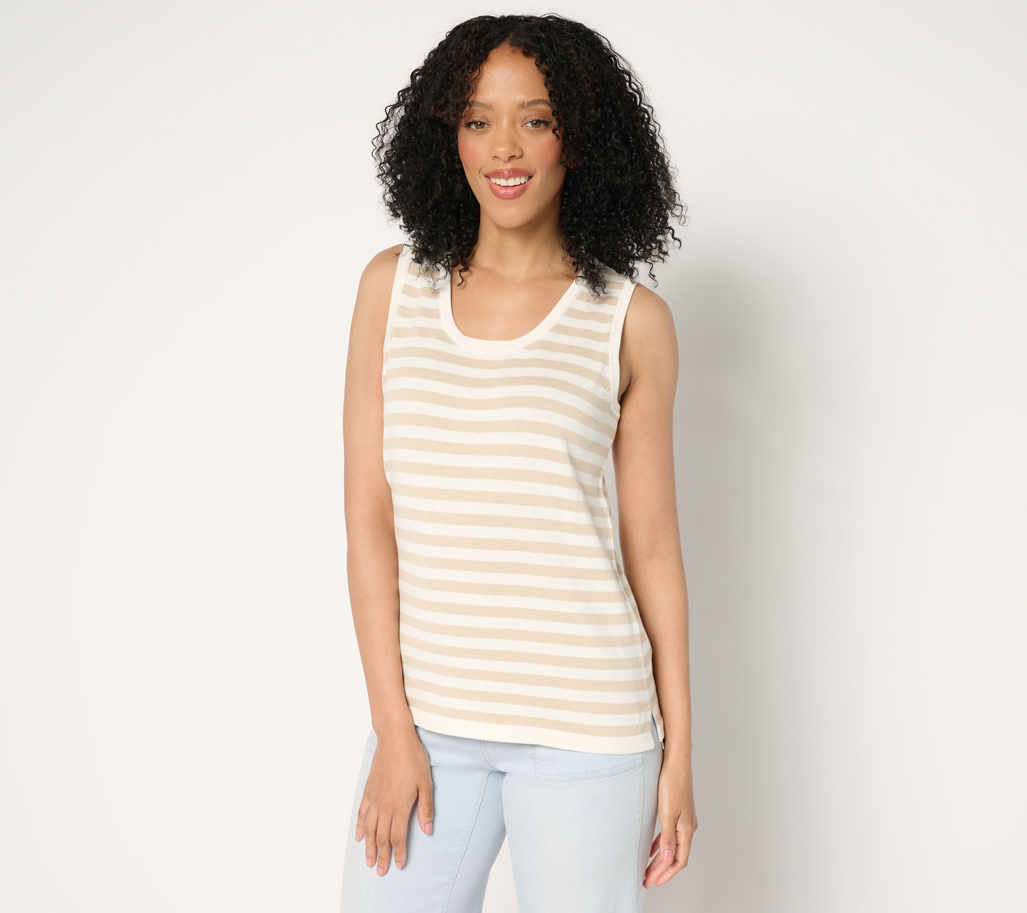 Belle by Kim Gravel Cape Cod Coastal Striped Sweater Tank