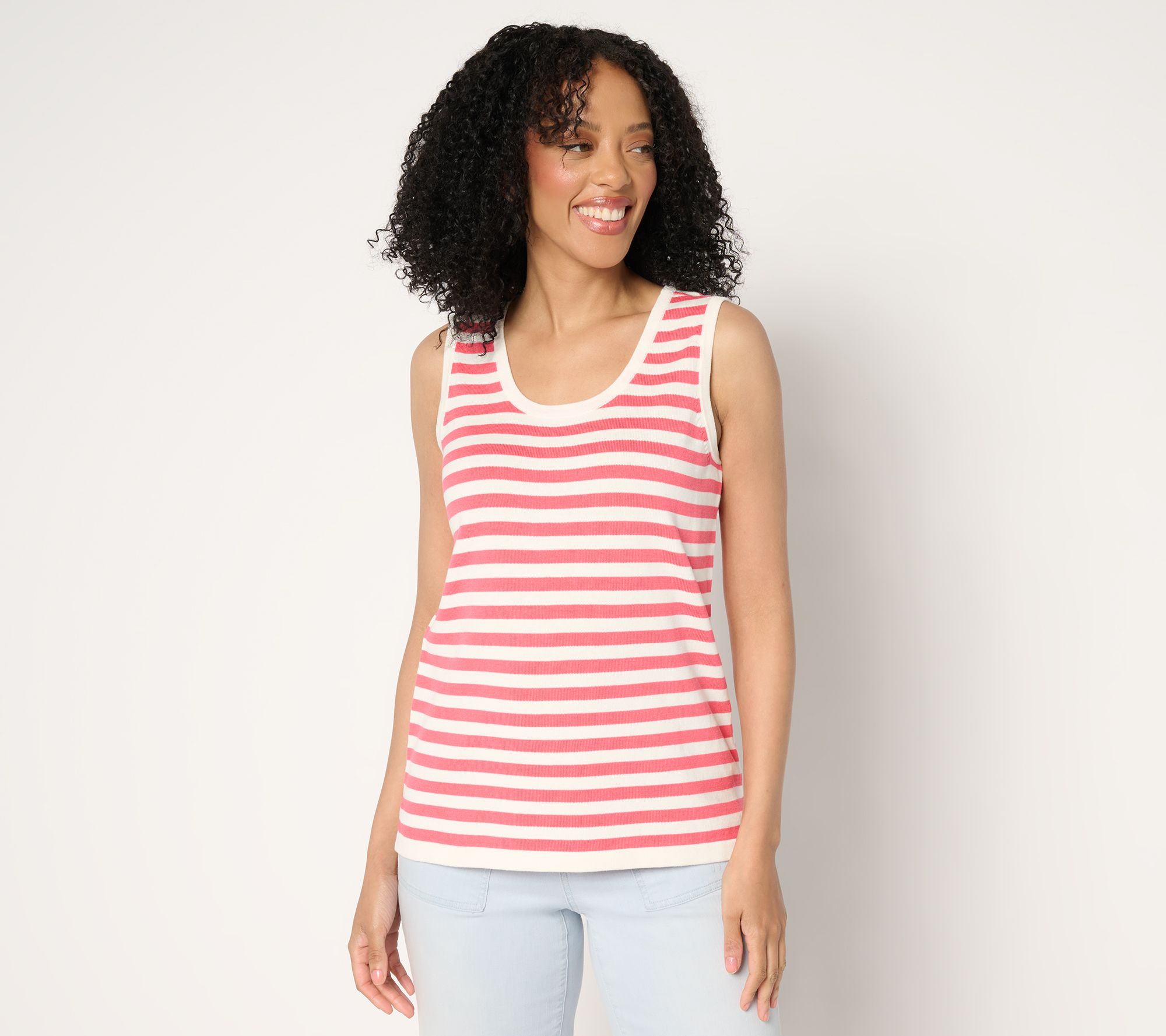 Belle by Kim Gravel Cape Cod Coastal Striped Sweater Tank