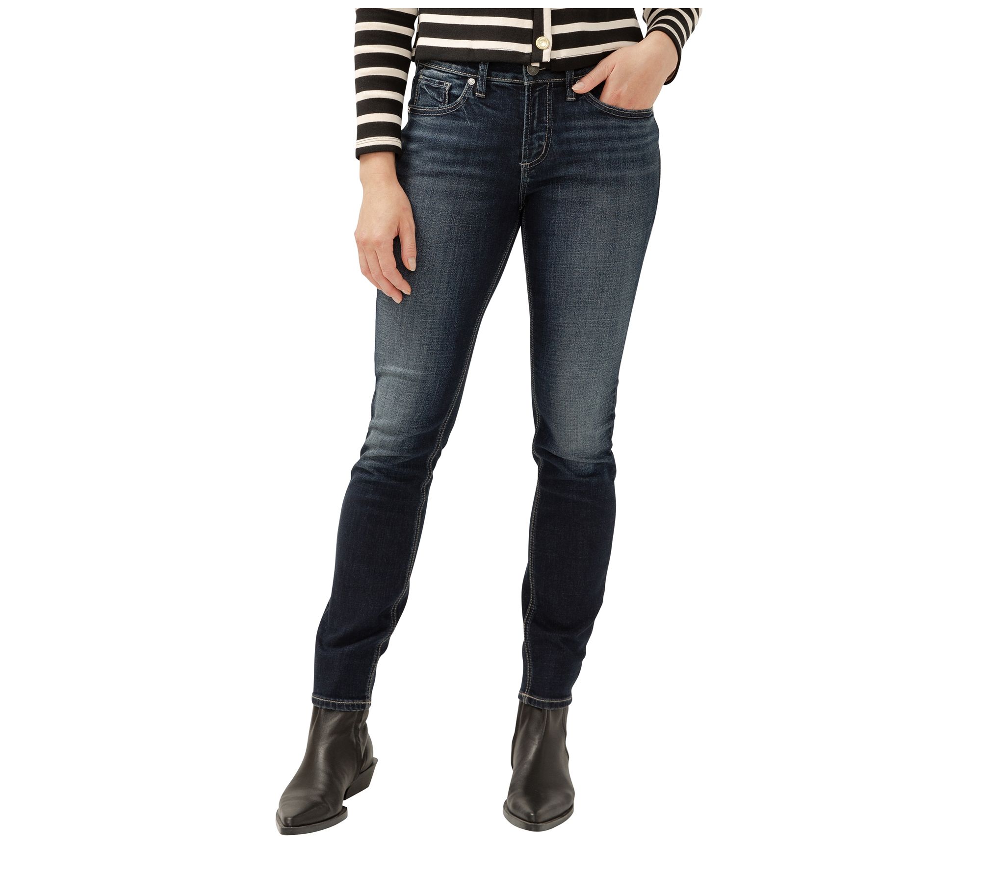 Silver Jeans Co. Women's Suki Mid-Rise Skinny J eans