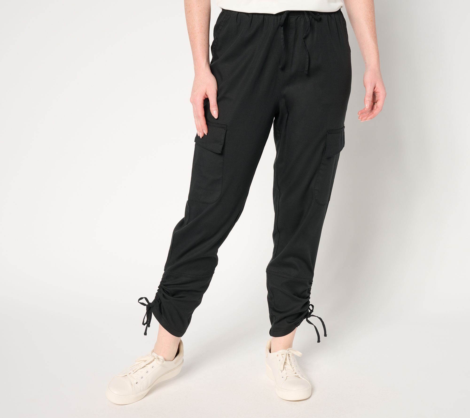 Martha Stewart Signature Tall Pull-On Tapered Cargo Ankle Pants