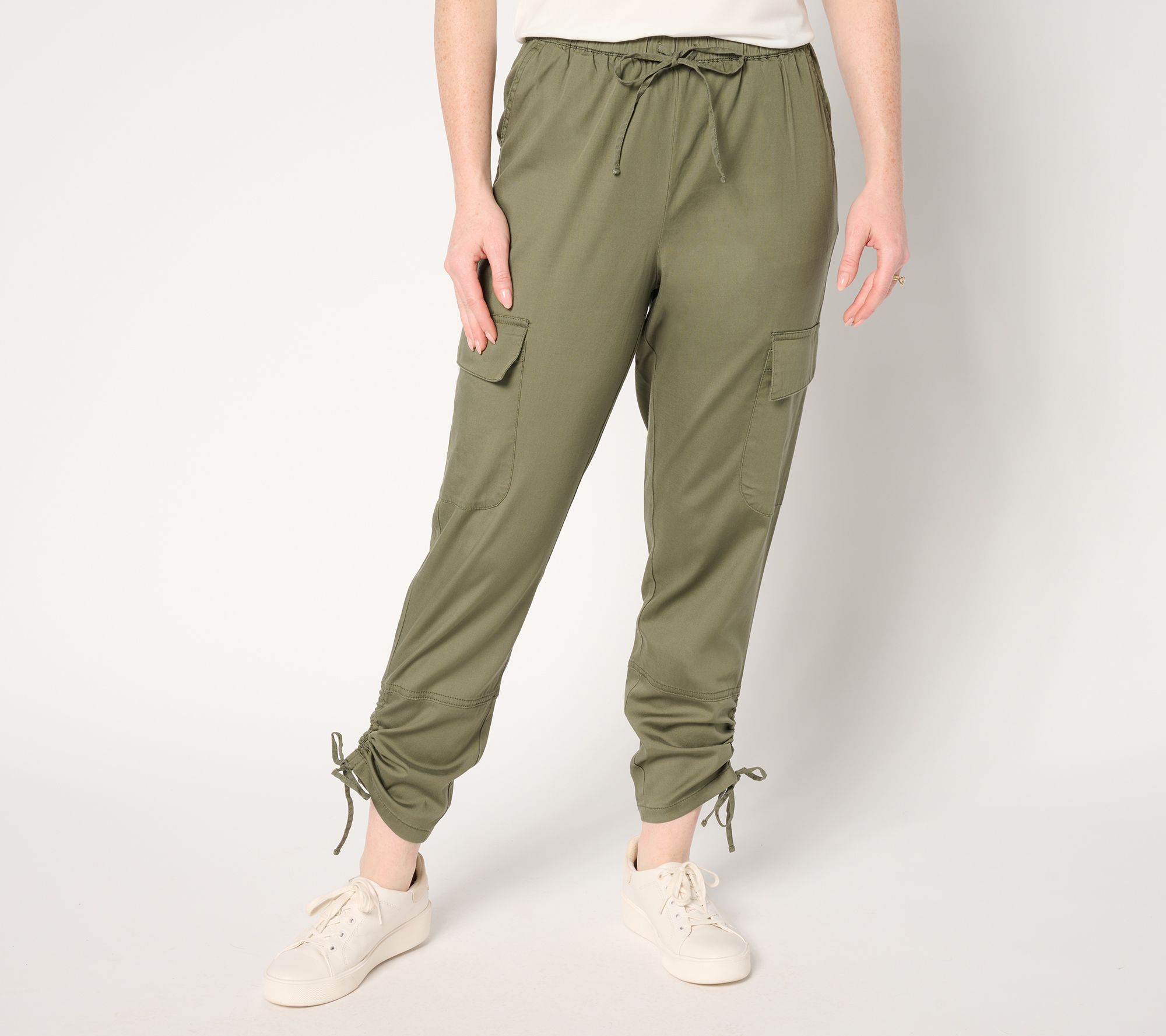 Martha Stewart Signature Tall Pull-On Tapered Cargo Ankle Pants