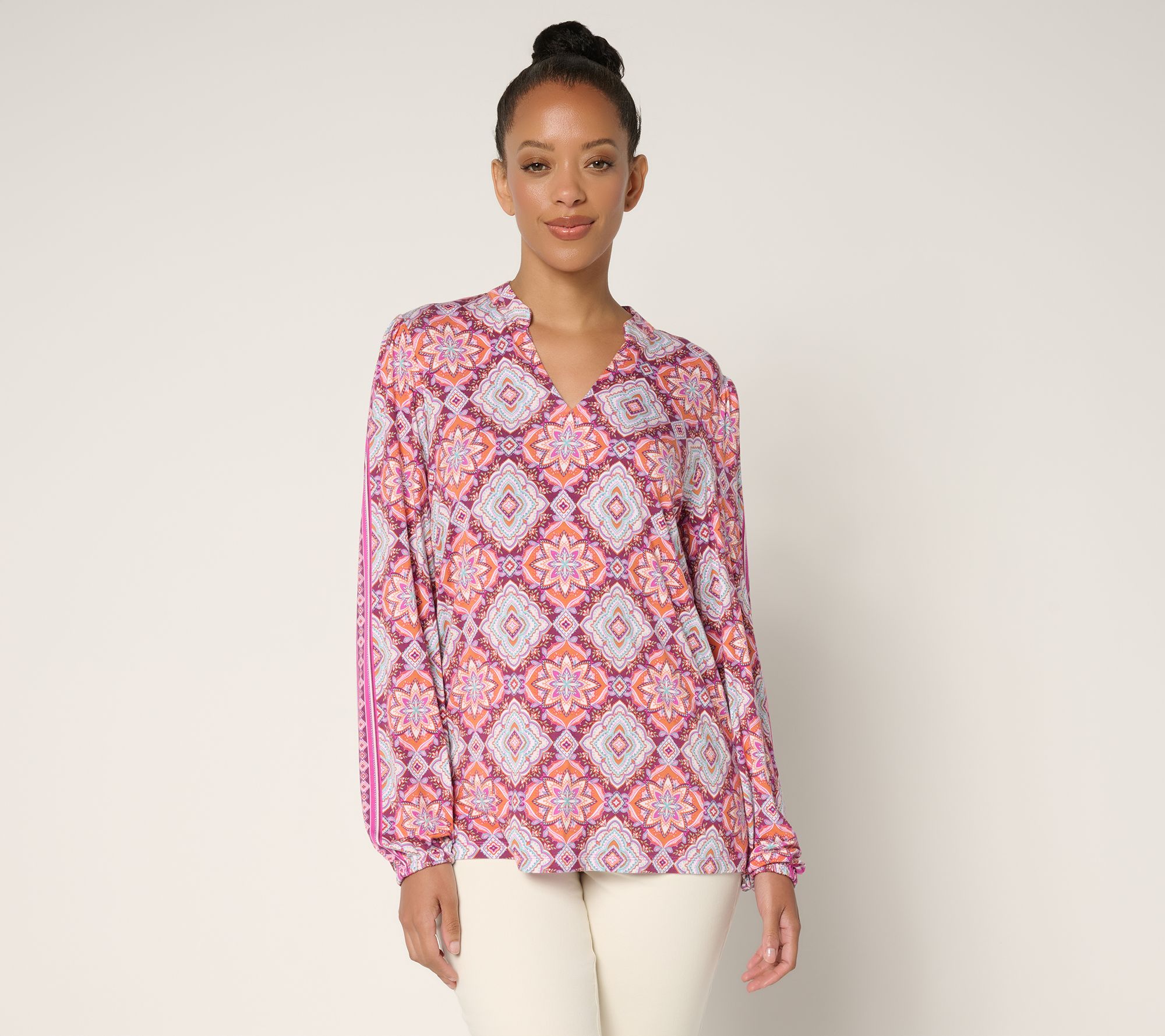 Belle Boho by Kim Gravel Rayon Spandex Southern Star Border Top
