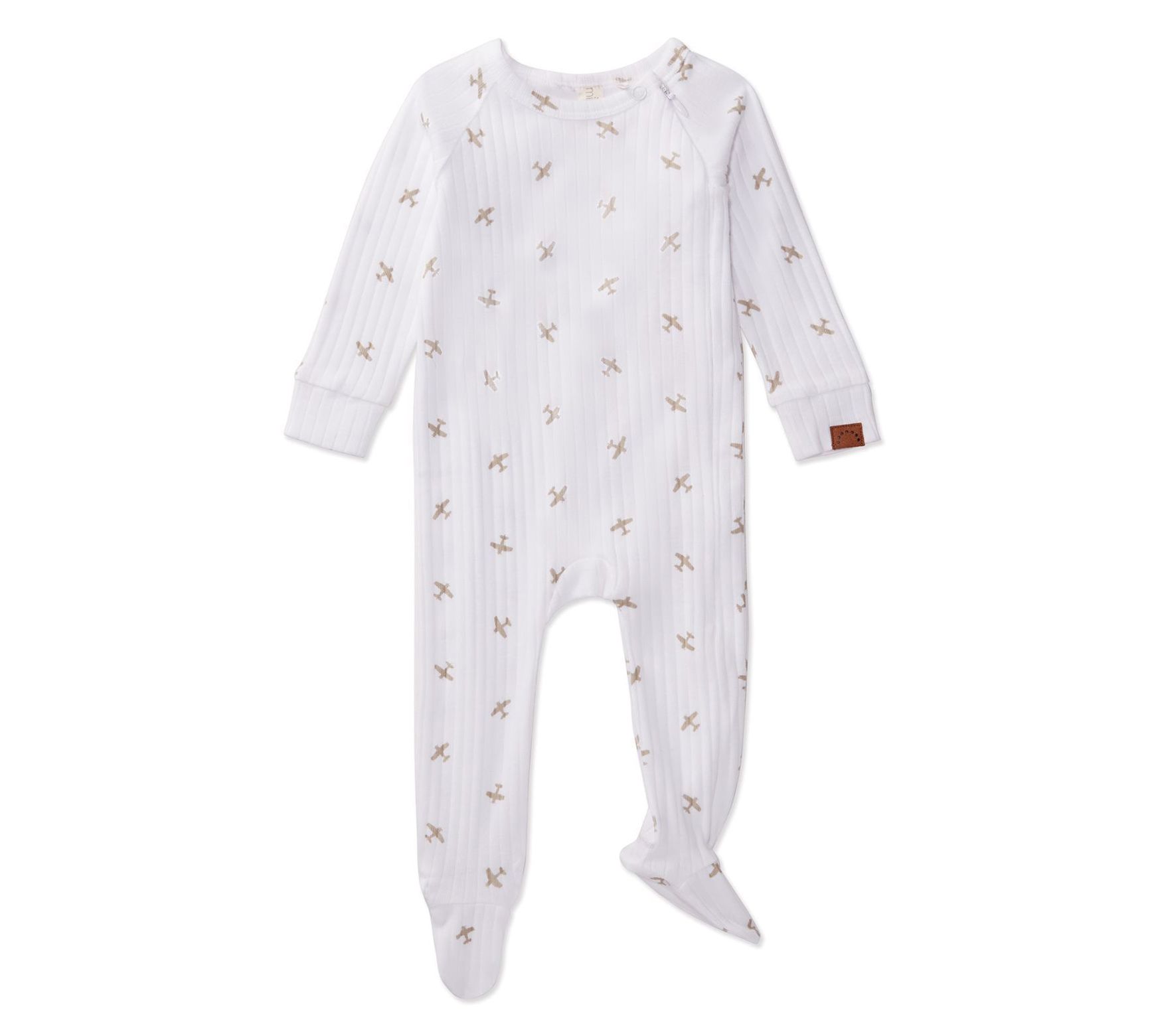  MiniMoi Ribbed Airplane Footie