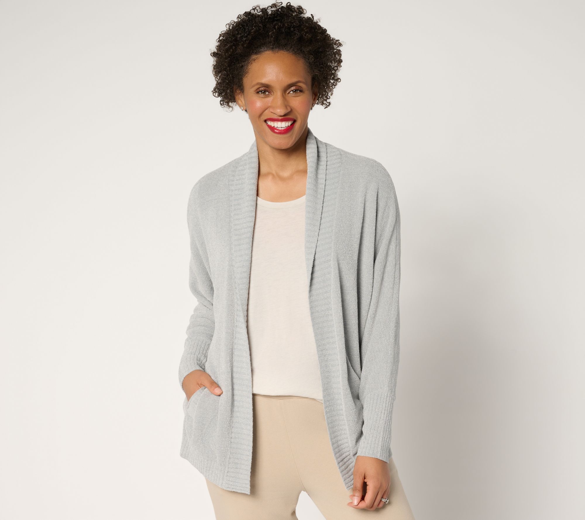 Outerwear Barefoot Dreams Cozychic Lite Circle Cardi With Pockets