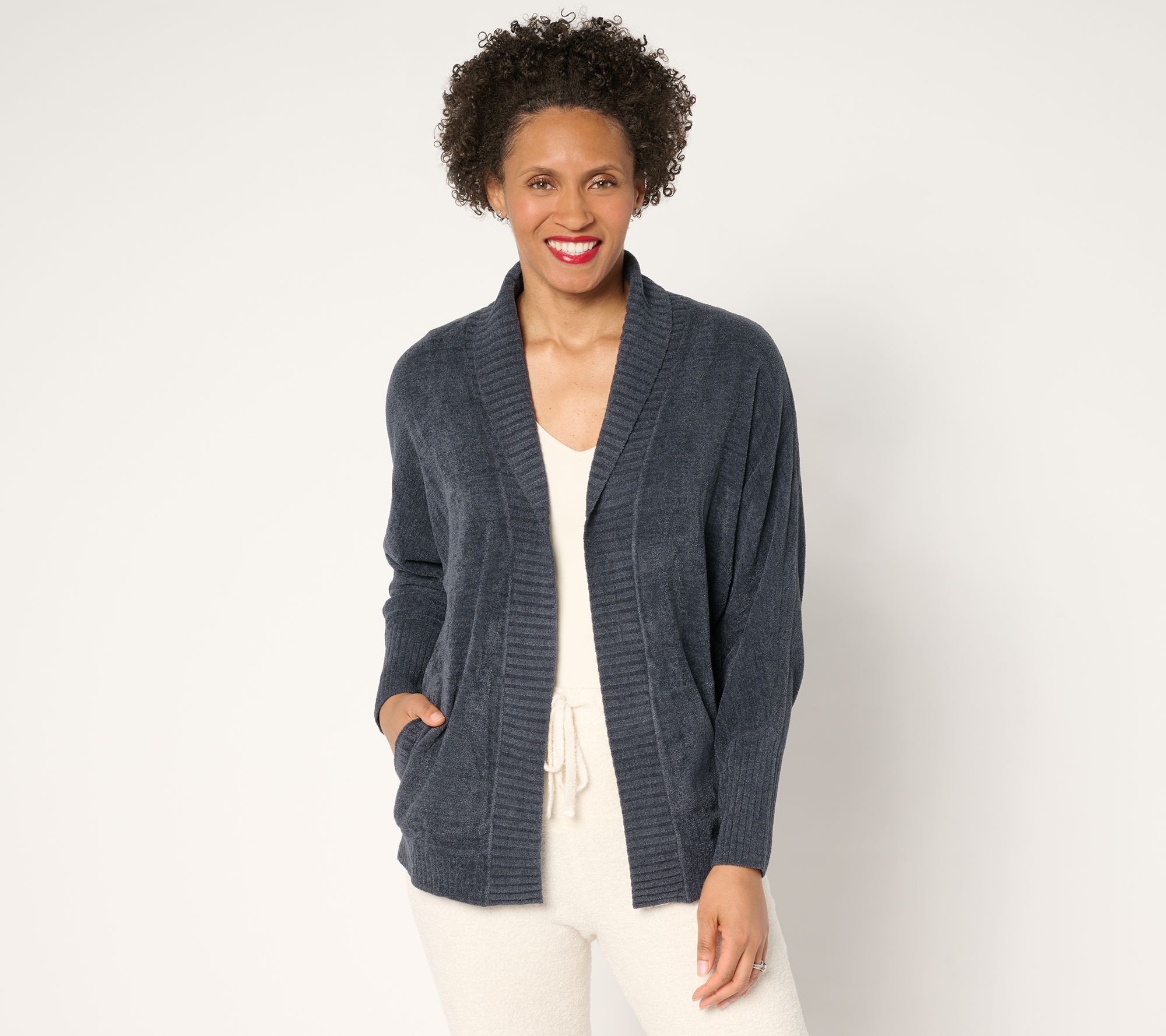 "As Is" Barefoot Dreams CozyChic Ultra Lite Shawl Collar Cardigan
