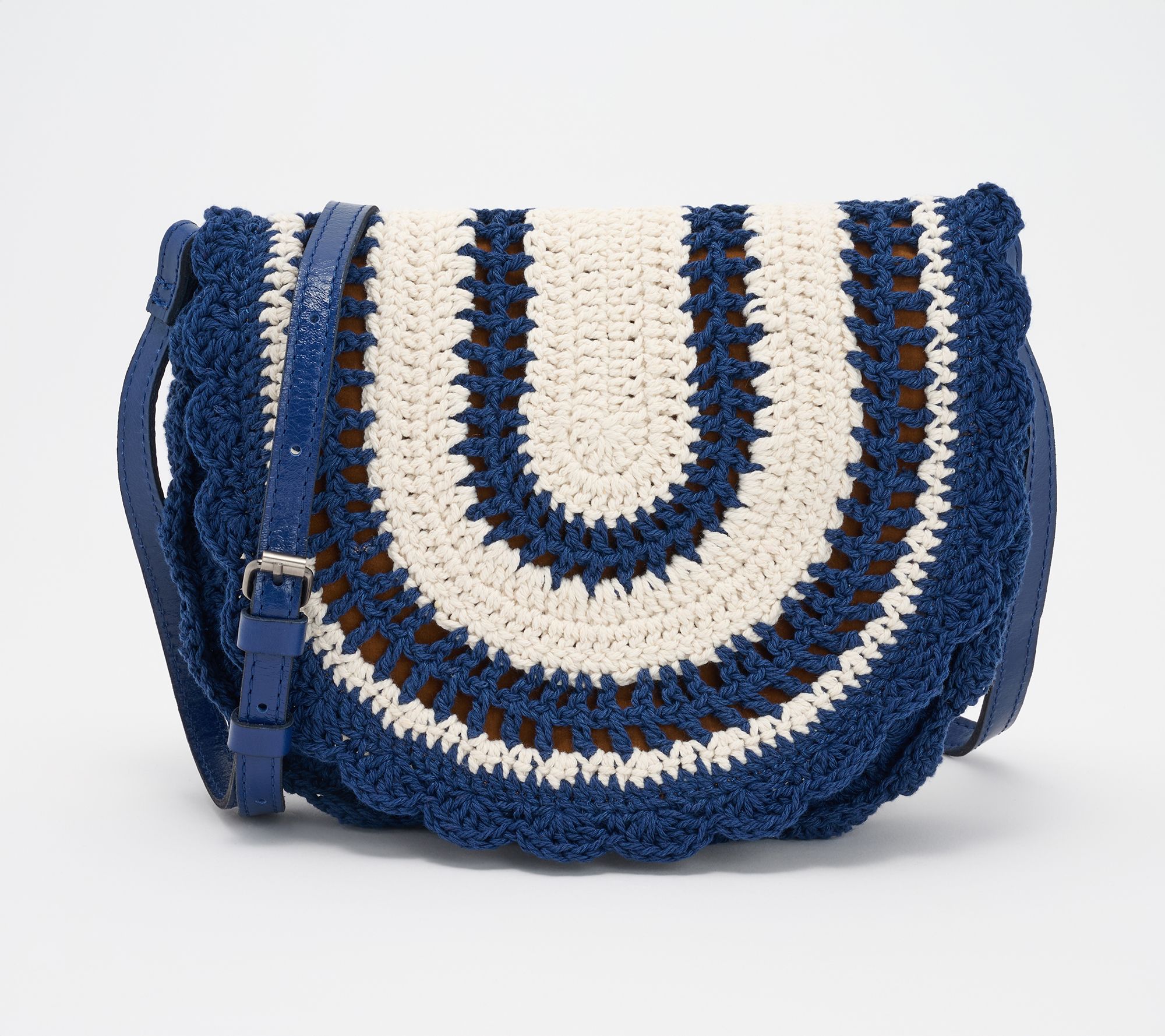 "As Is" Patricia Nash Crochet Nikita Flap Crossbody