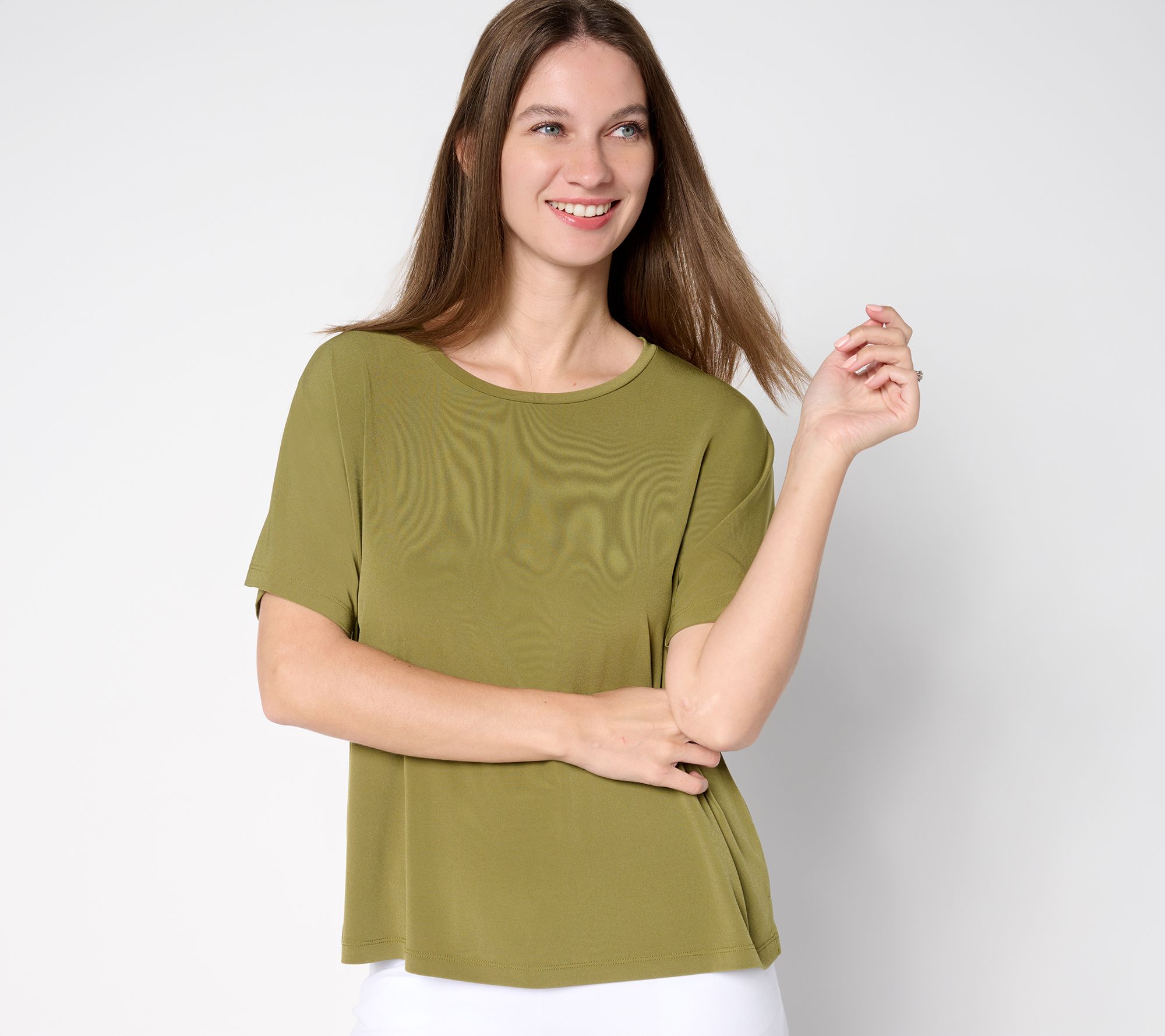 "As Is" Susan Graver Liquid Knit Dolman Sleeve Top