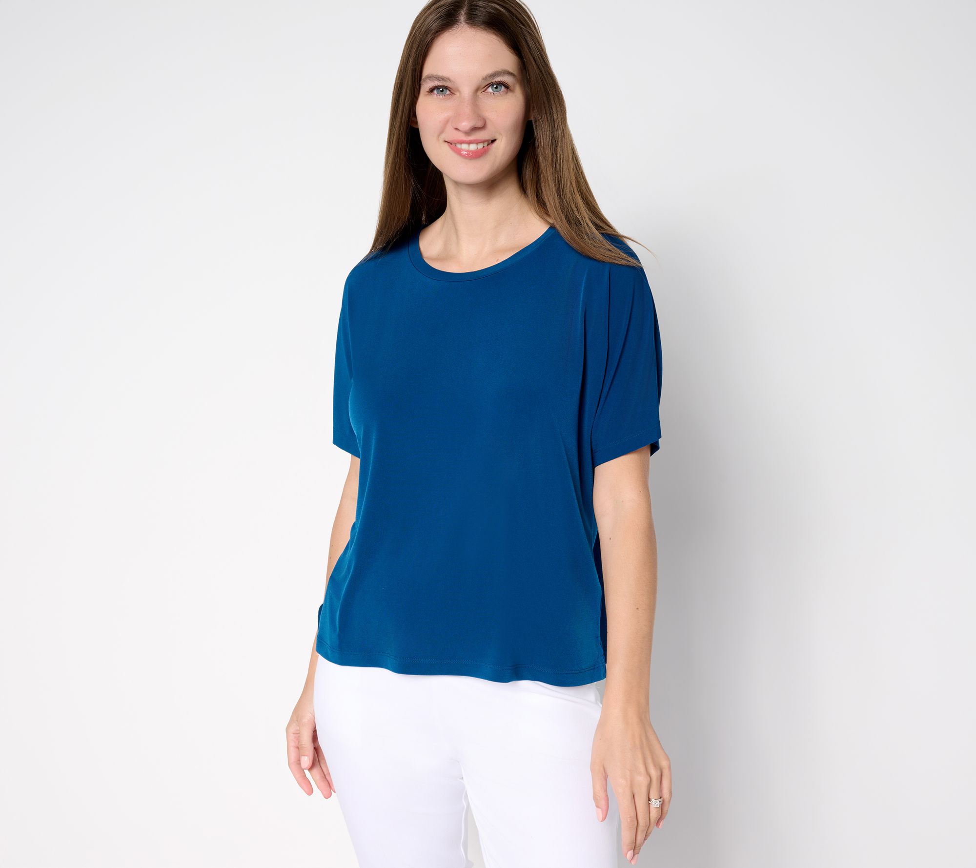 "As Is" Susan Graver Liquid Knit Dolman Sleeve Top