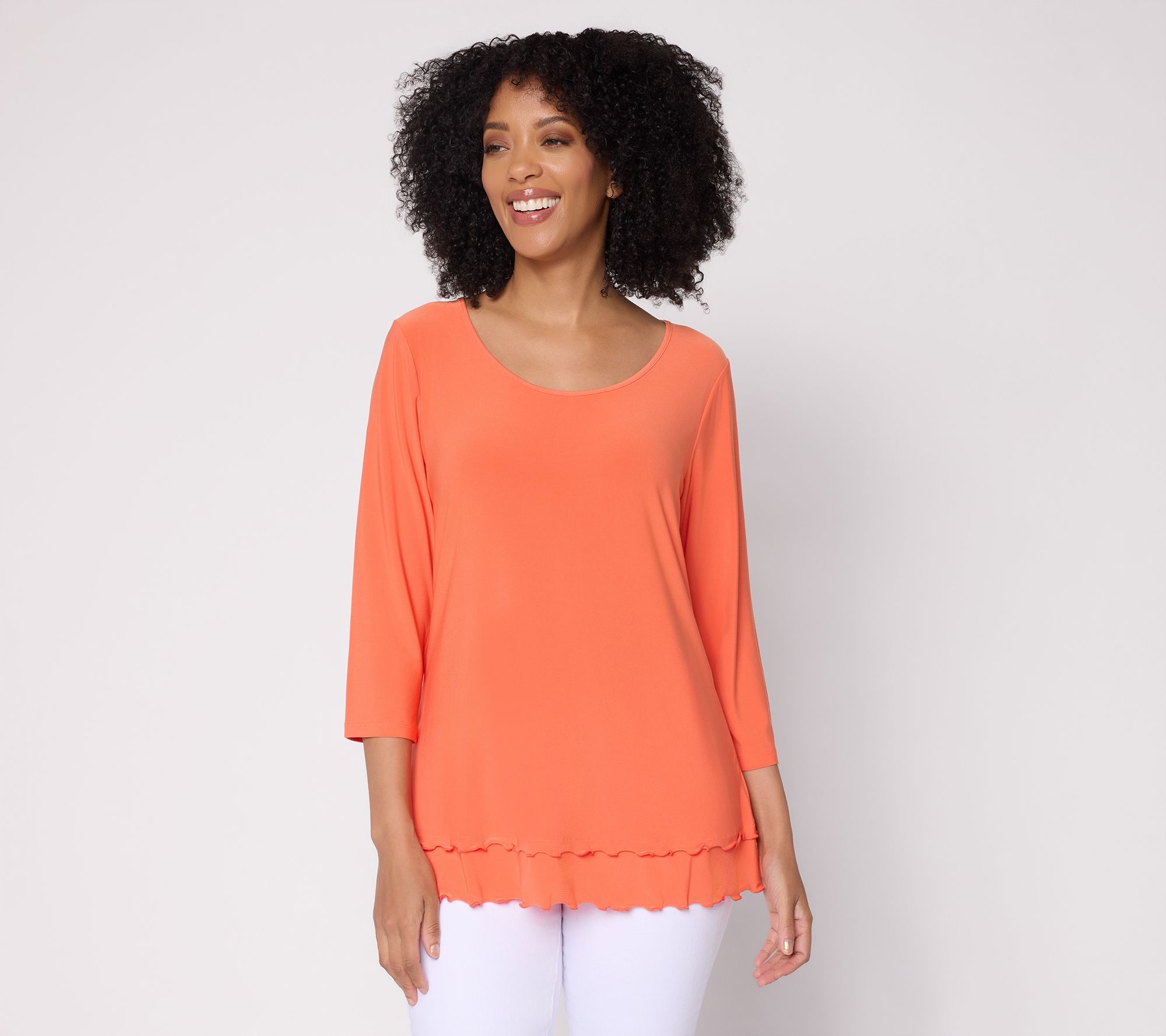 Attitudes by Renee Fit and Flare Layered Top