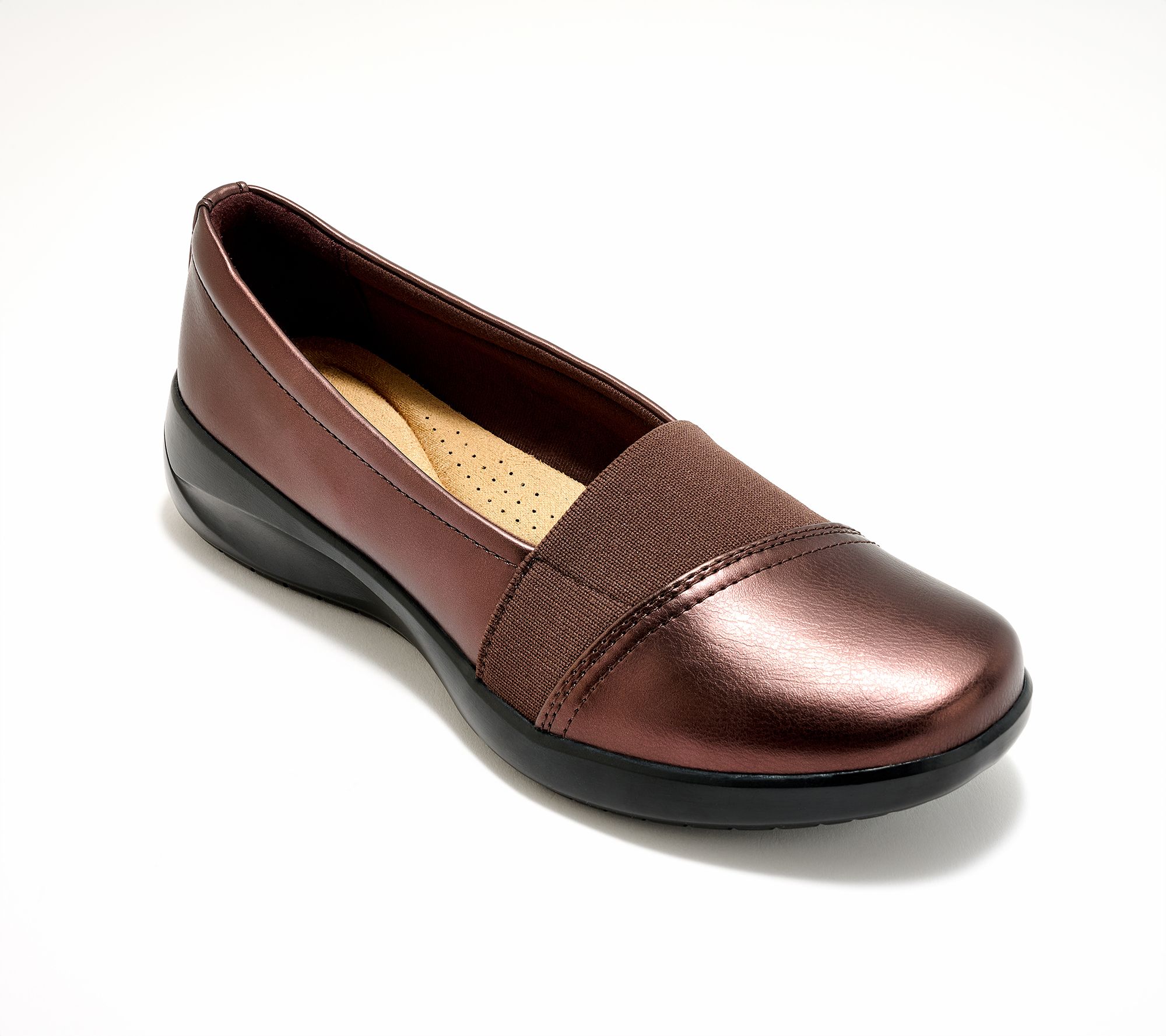 "As Is" Clarks Collection Leather Slip-Ons- Kaetlyn Rhea