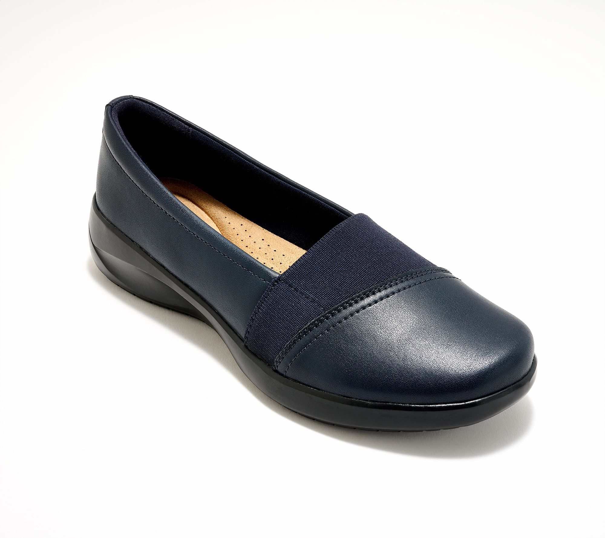 "As Is" Clarks Collection Leather Slip-Ons- Kaetlyn Rhea