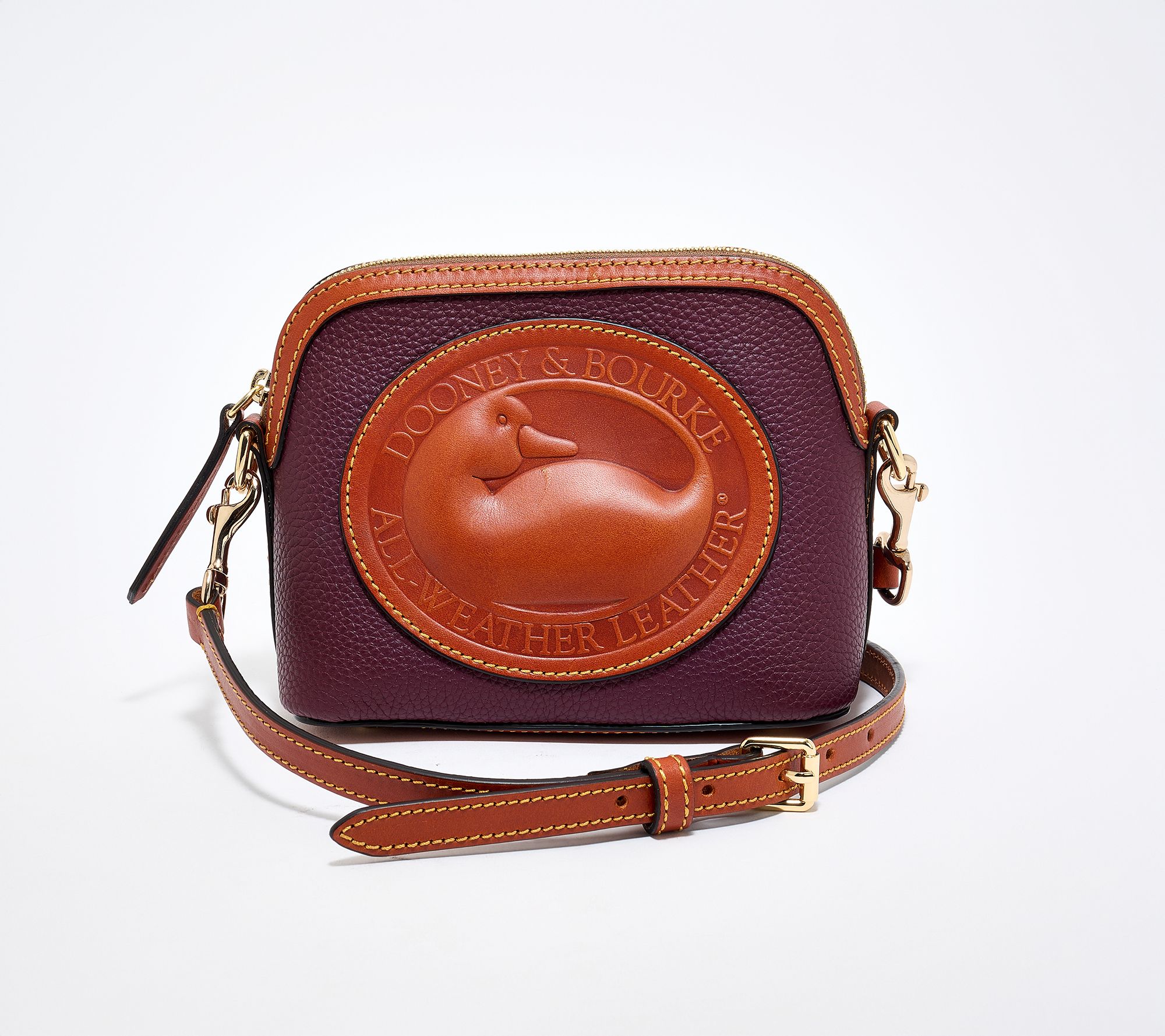 Dooney & Bourke Leather Heritage Mini Duck Domed Crossbody