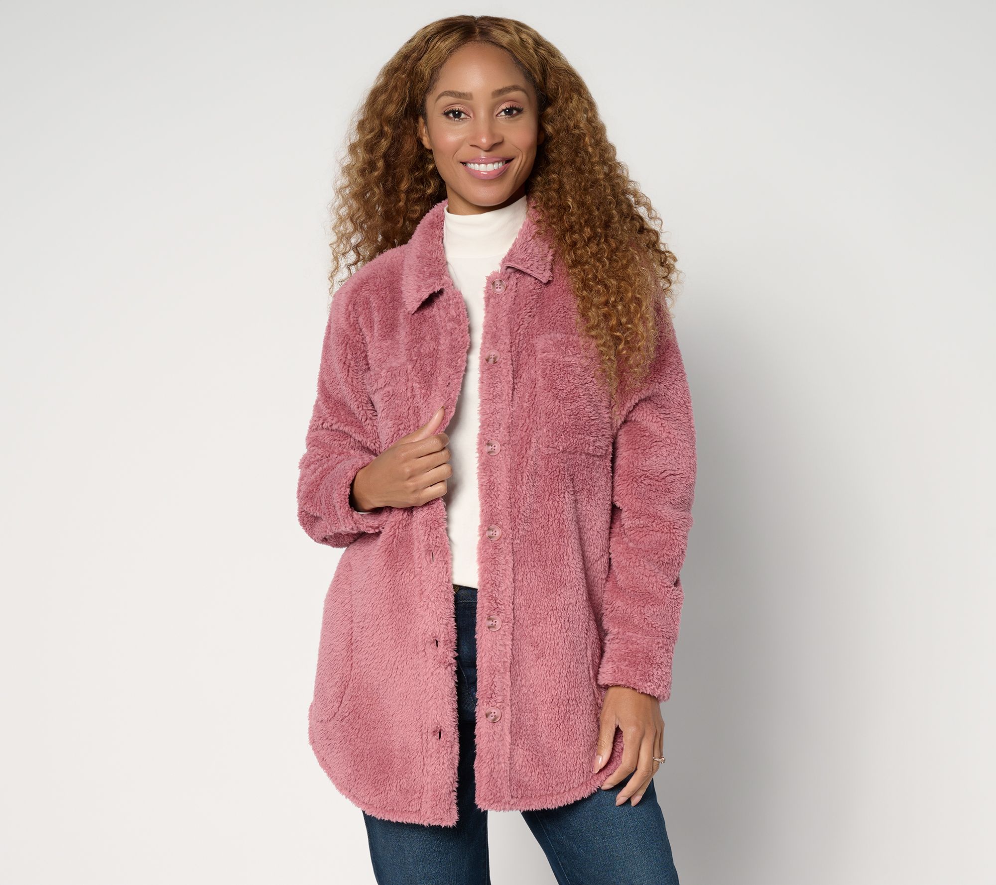 "As Is" Belle by Kim Gravel Petite SophisticChic Sherpa Shacket