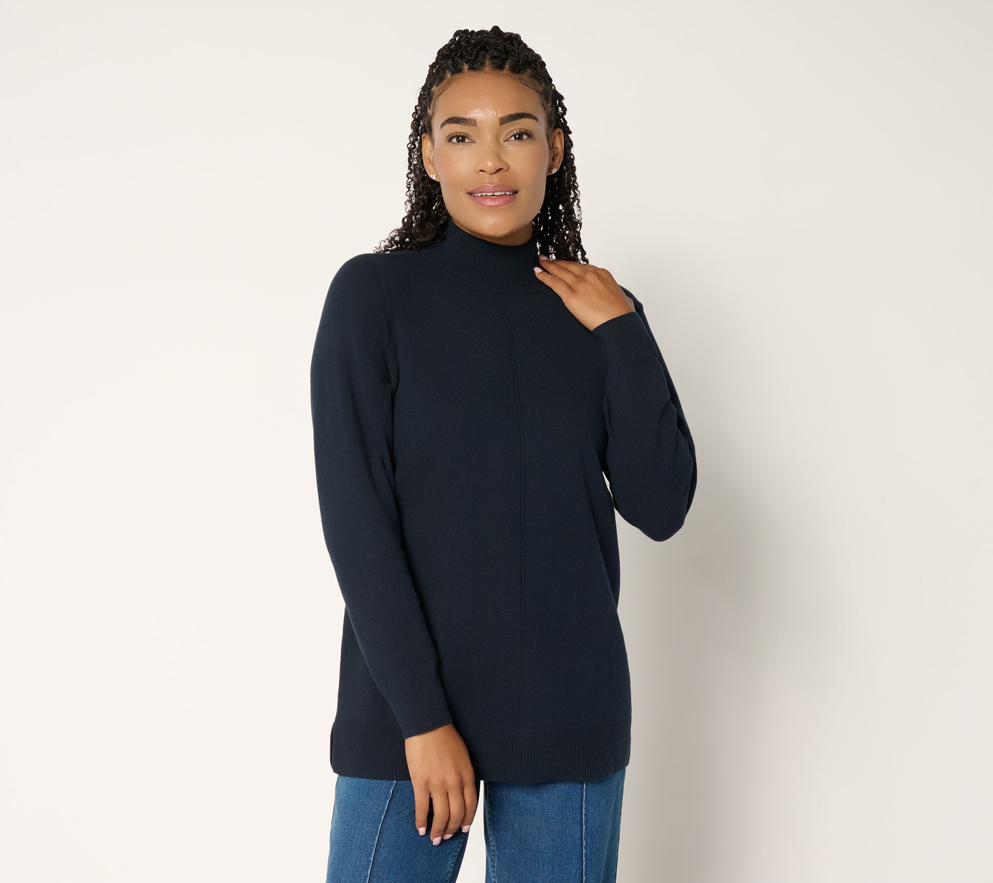 "As Is" Brandis Dress Out Loud Smoothing Mock Neck Sweater