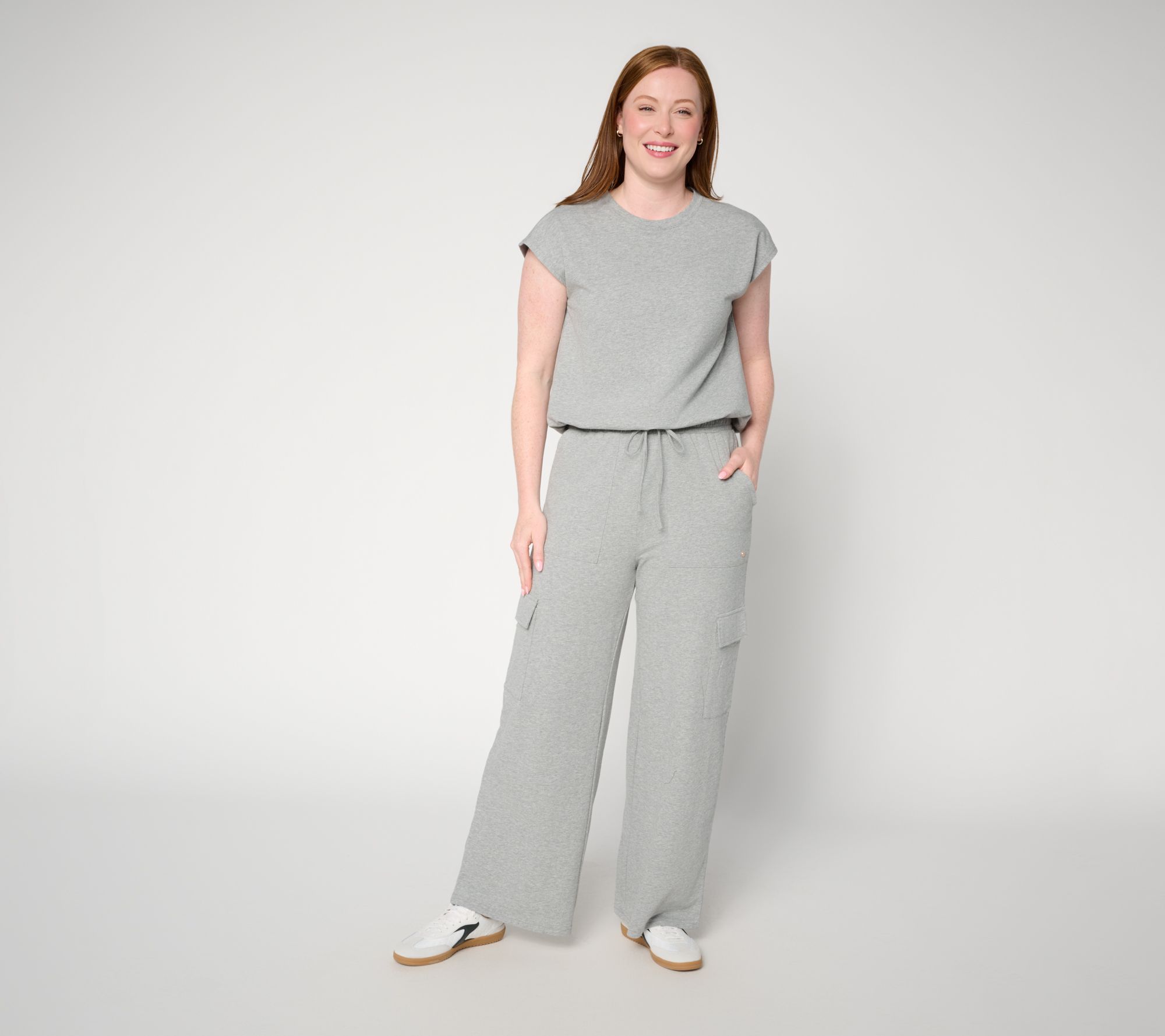 Lattelove French Terry Cap Sleeve & Cargo Pant Set