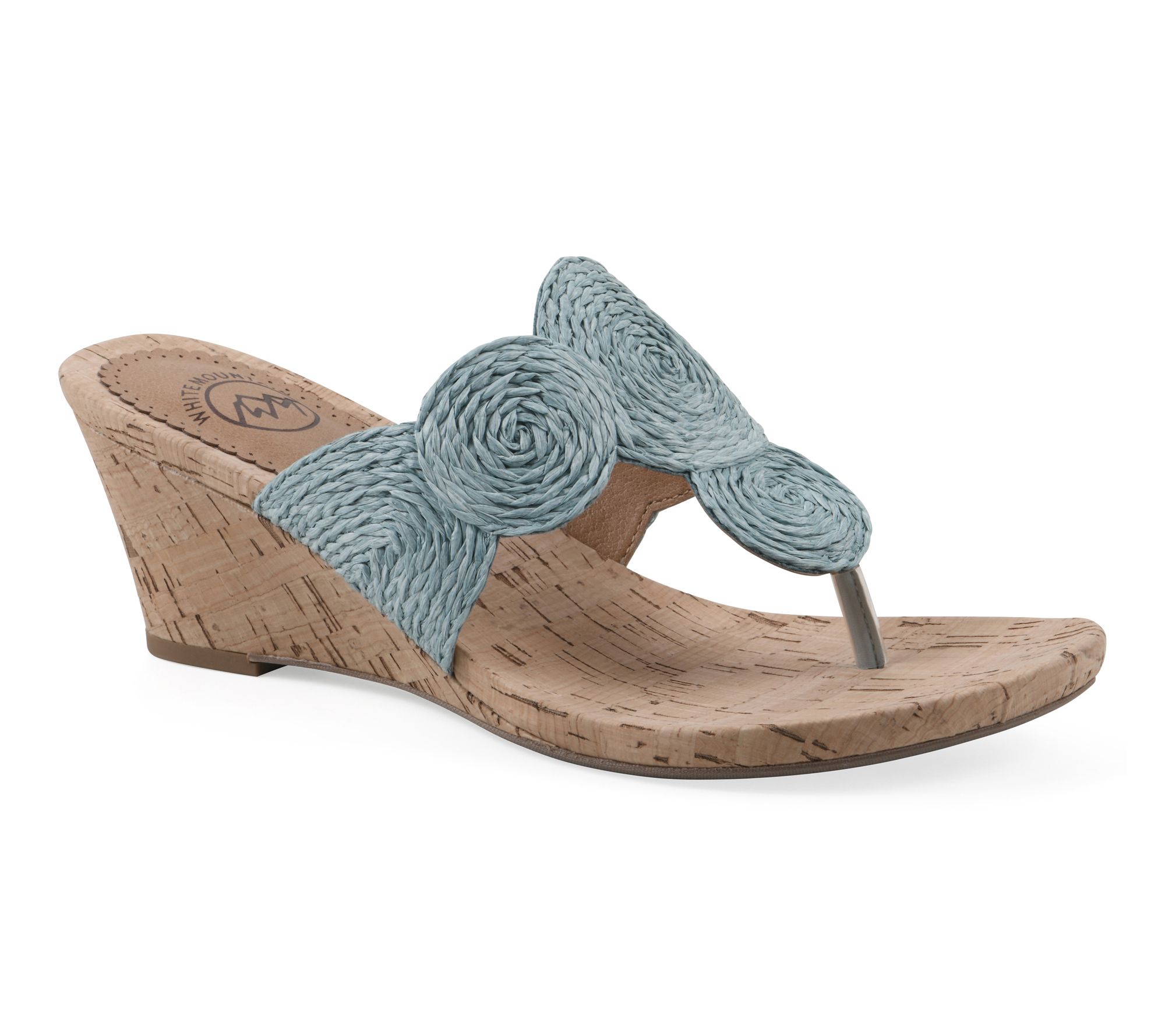  White Mountain Heeled Thong Sandals - Affogato