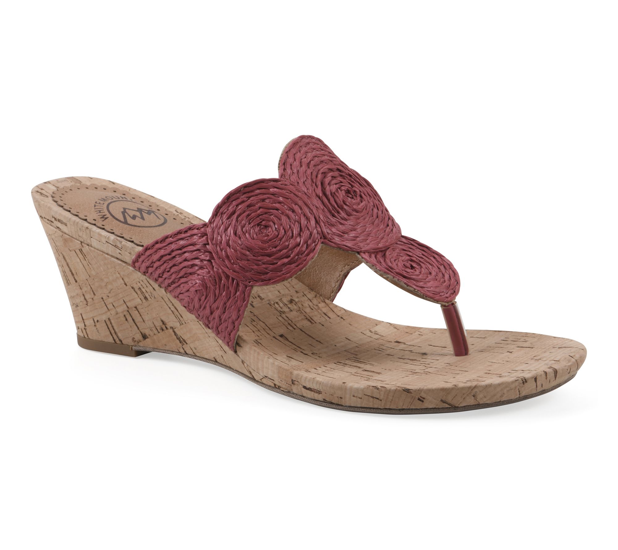 White Mountain Heeled Thong Sandals - Affogato
