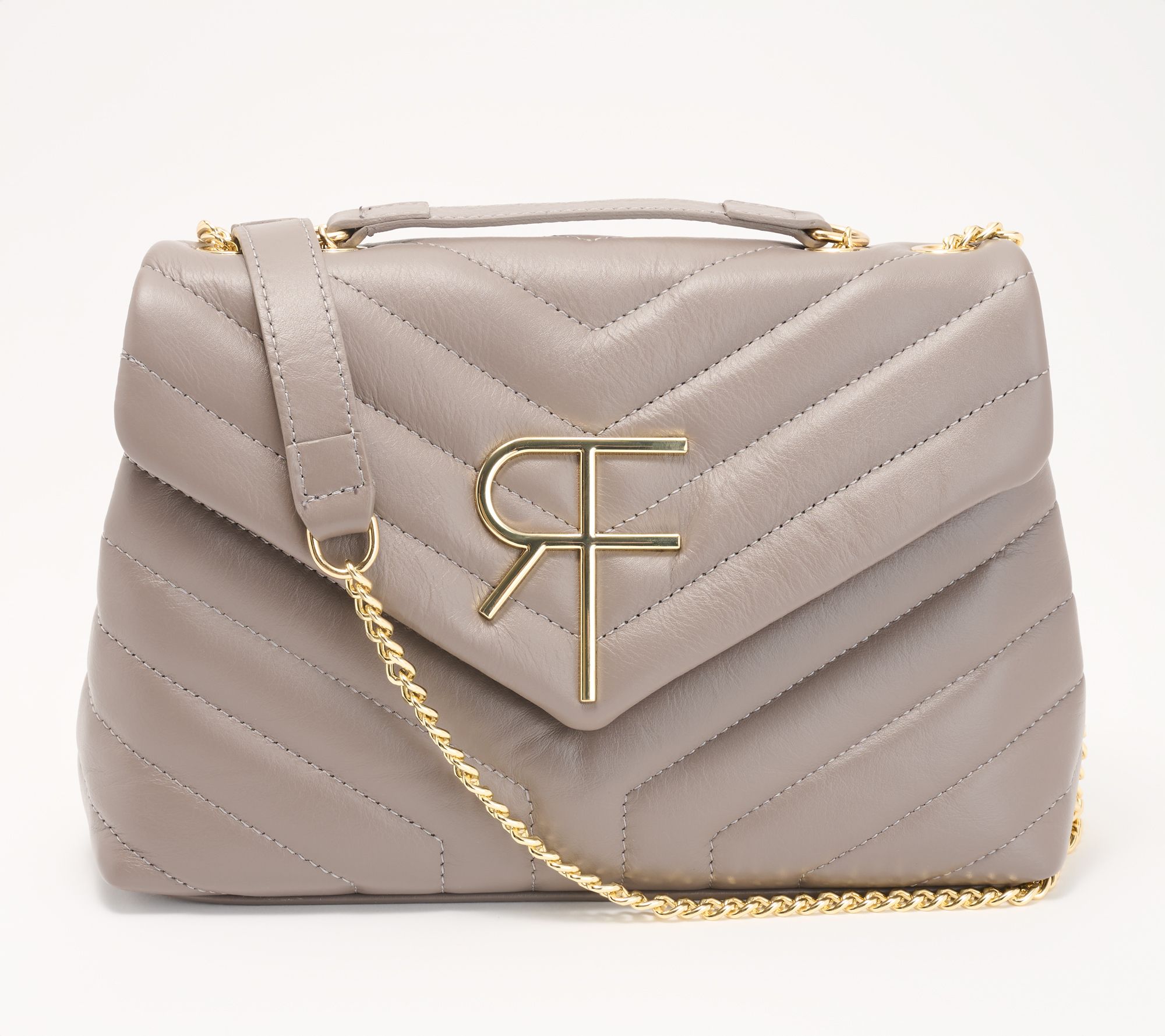 Filomena Amore Lady Venere Leather Monogram Quilted Clutch