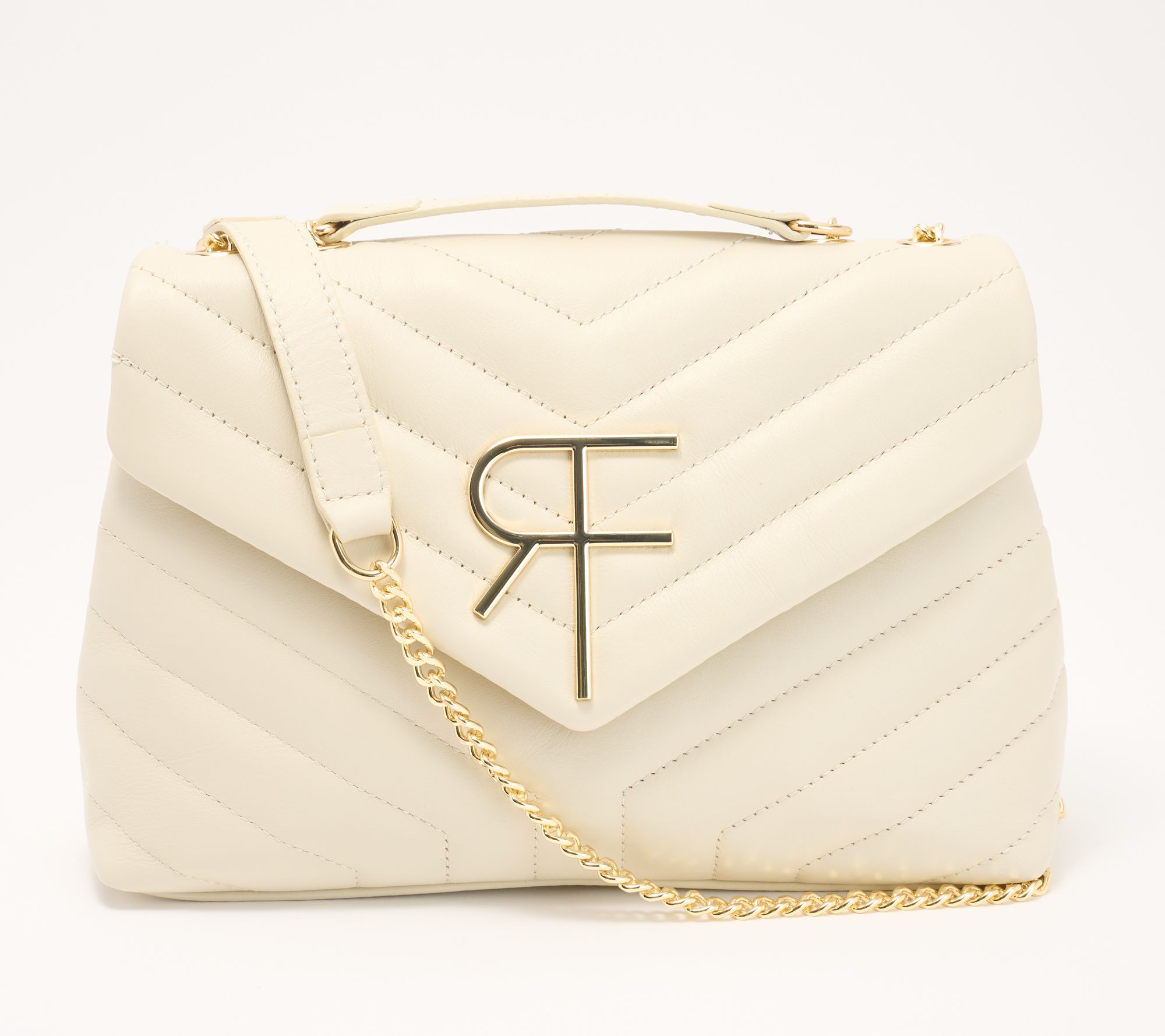 Filomena Amore Lady Venere Leather Monogram Quilted Clutch