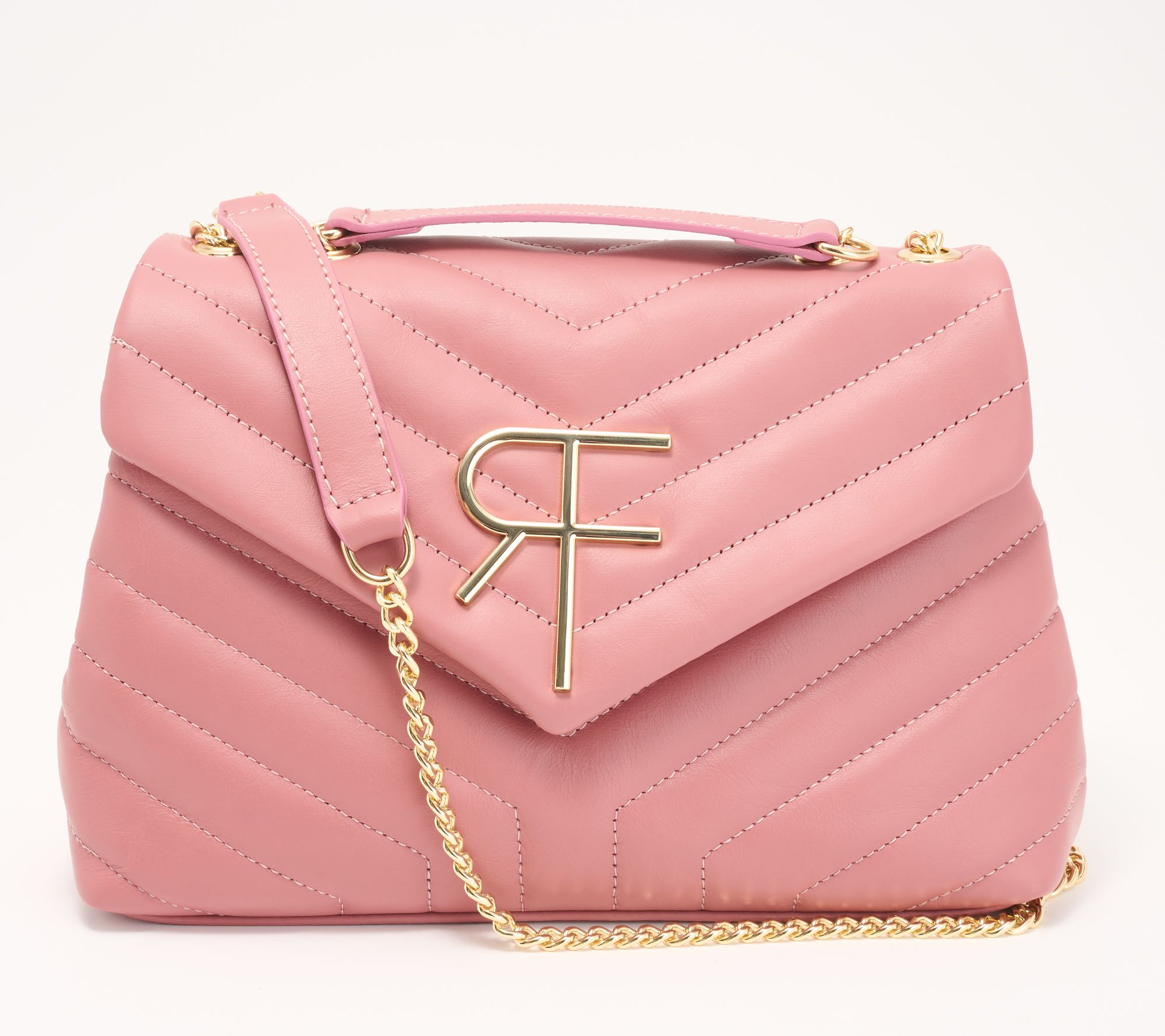 Filomena Amore Lady Venere Leather Monogram Quilted Clutch