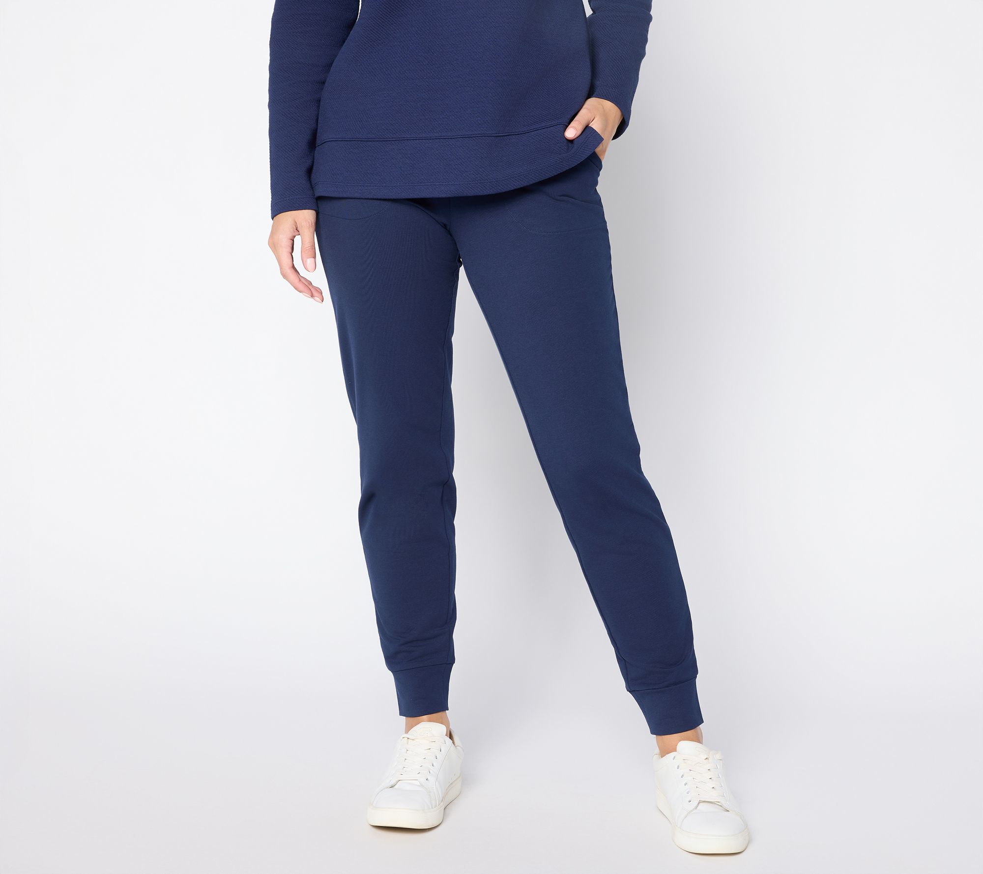 "As Is" Denim & Co. Tall EasyWear French Terry Ankle Jogger