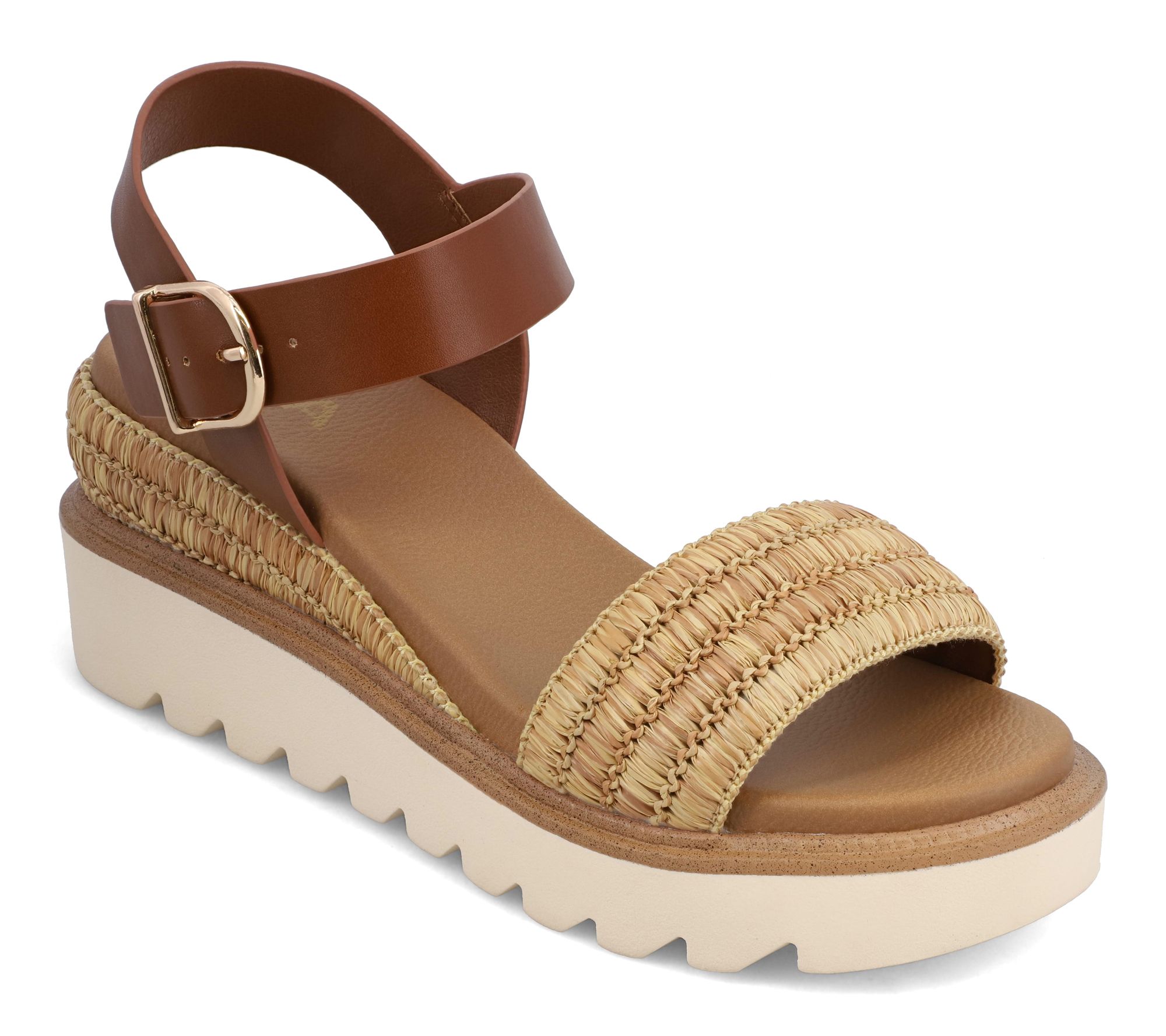 MIA Raffia Platform Sandals - Odalys