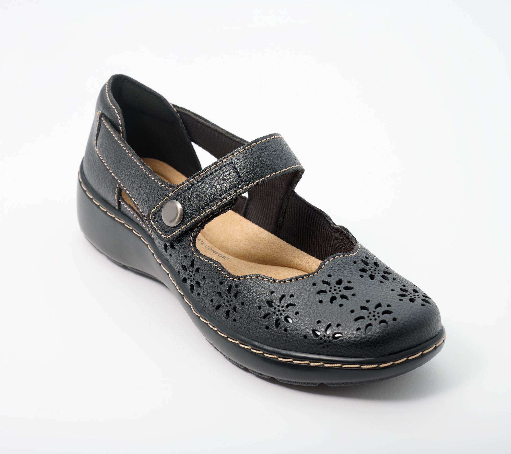 Clarks Collection Leather Mary-Janes -Cora Jane