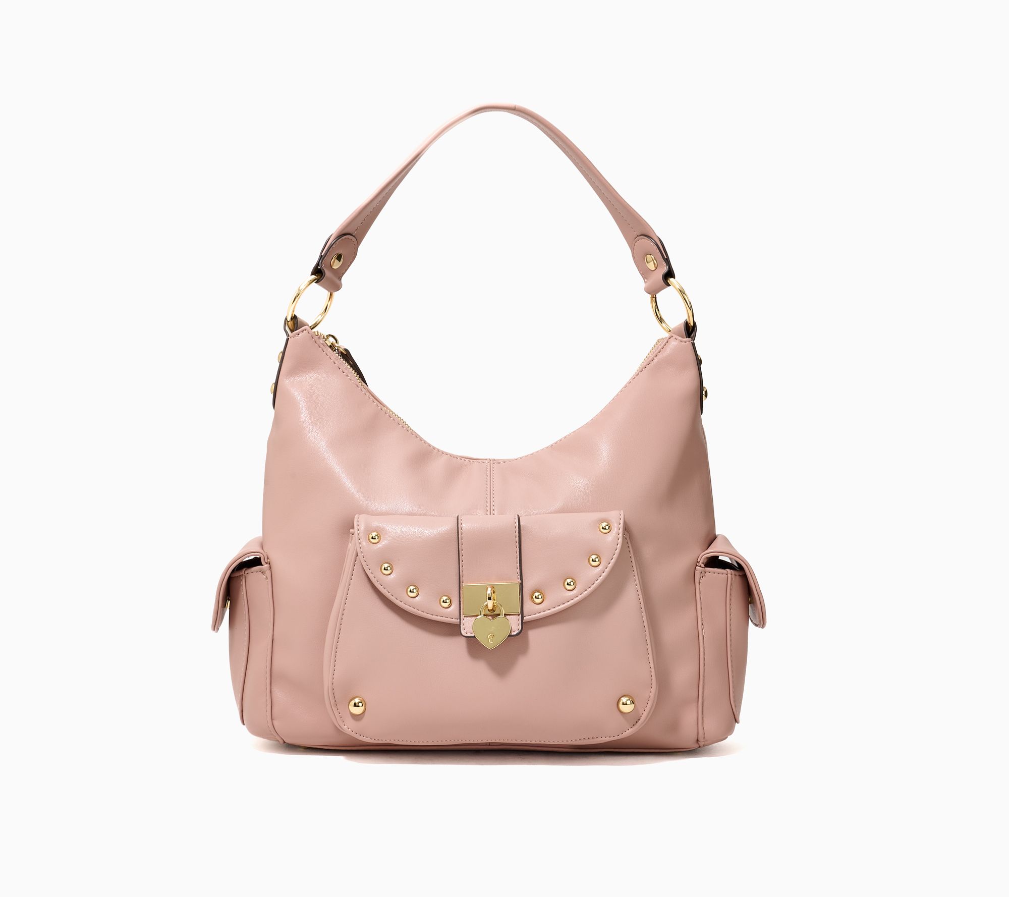  Mally Heartbreaker Top Zip Studded Hobo