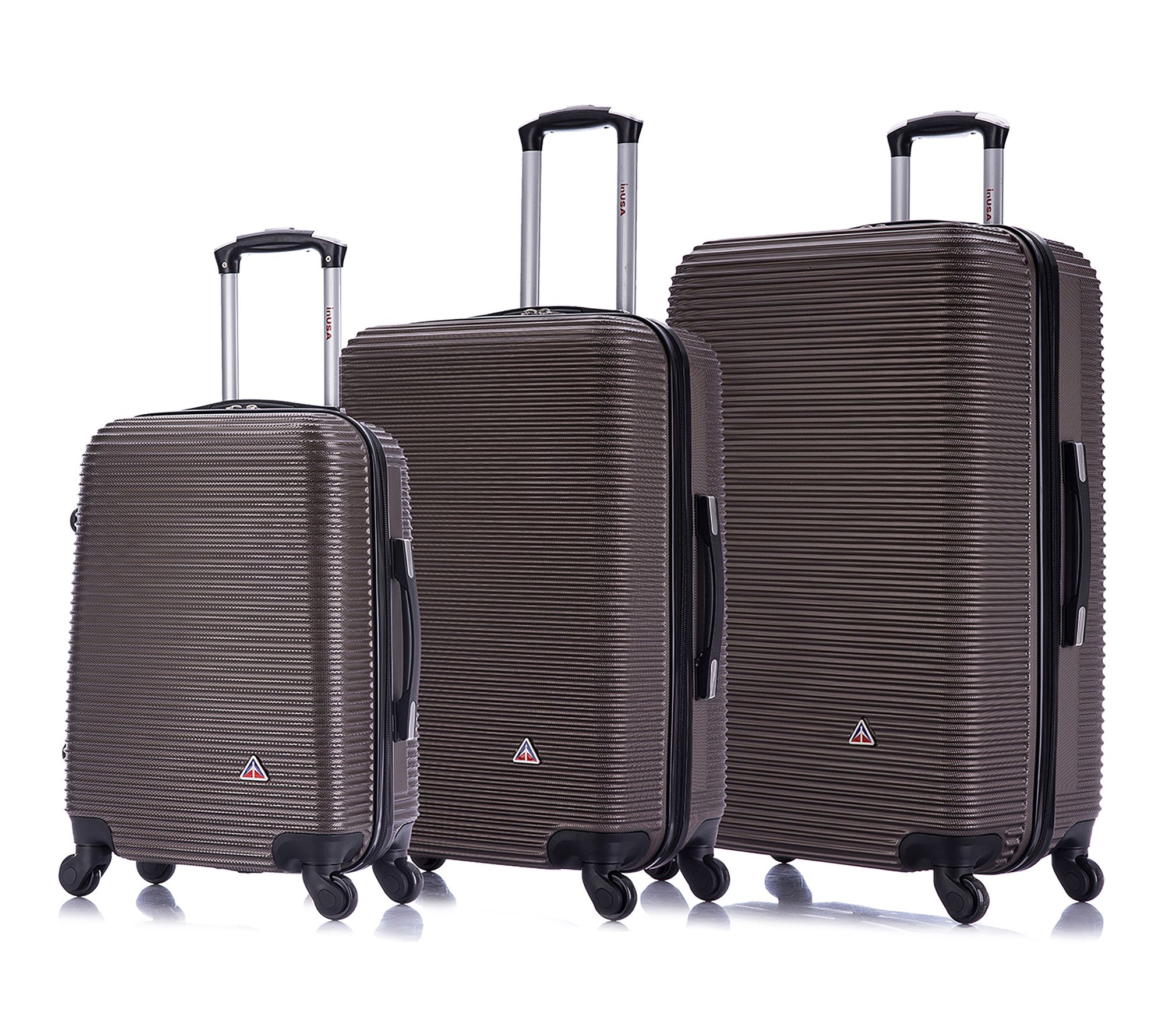 InUSA Royal Lightweight Hardside Spinner 3-Piece Luggage Set