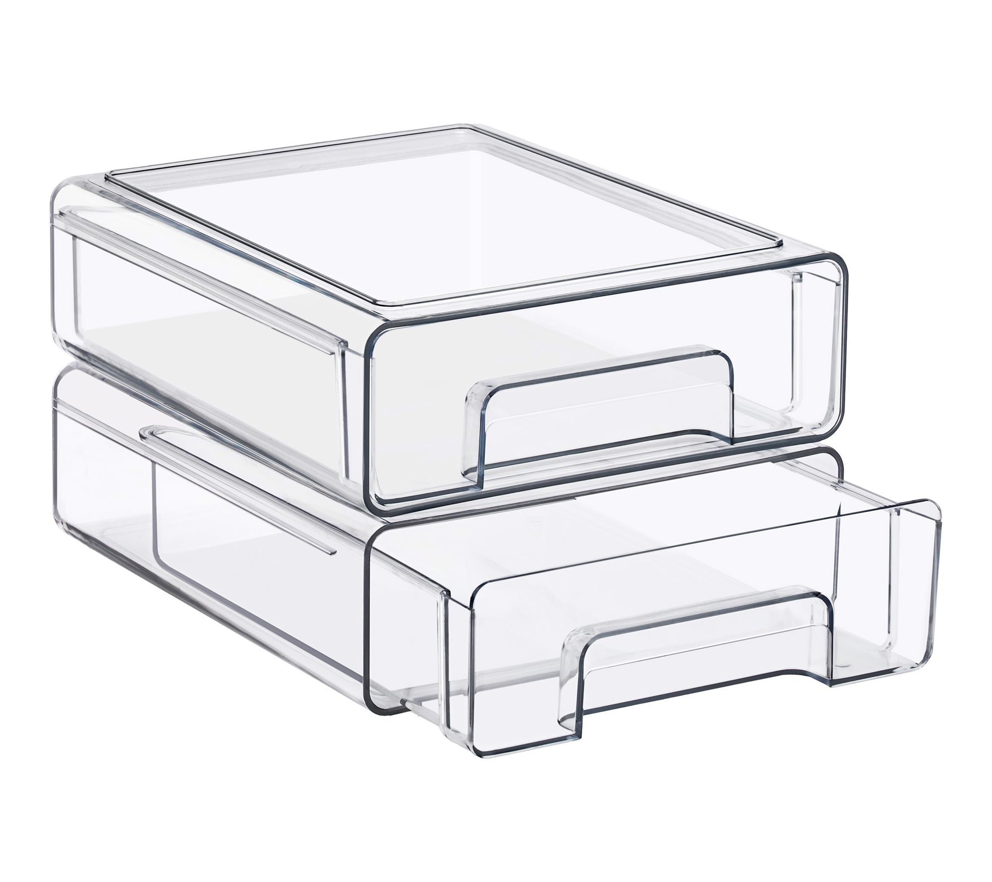 Sorbus Clear Stackable Storage Drawers with Handles - Sets