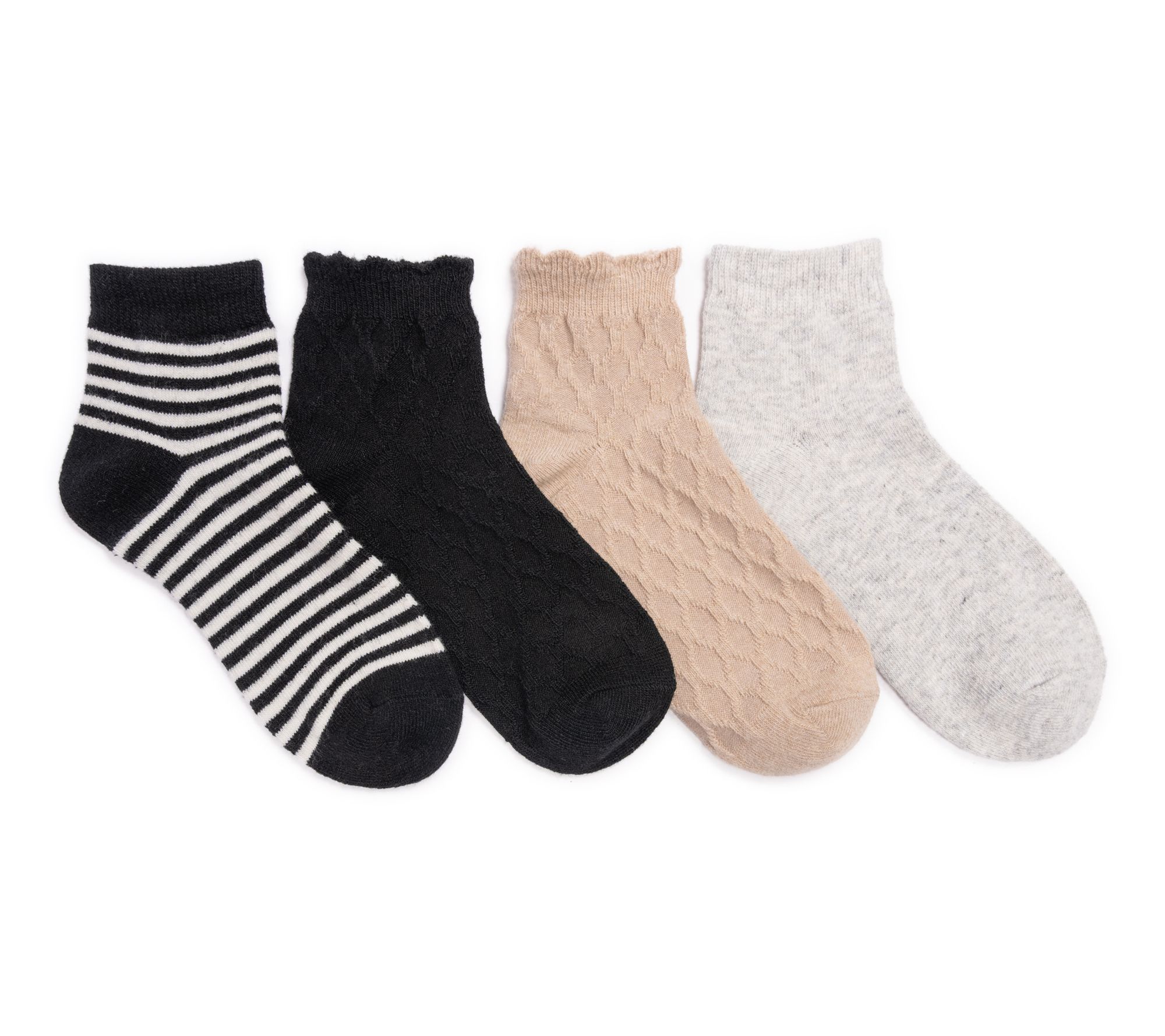 Muk Luks 4pk 3" Wool Blend Socks